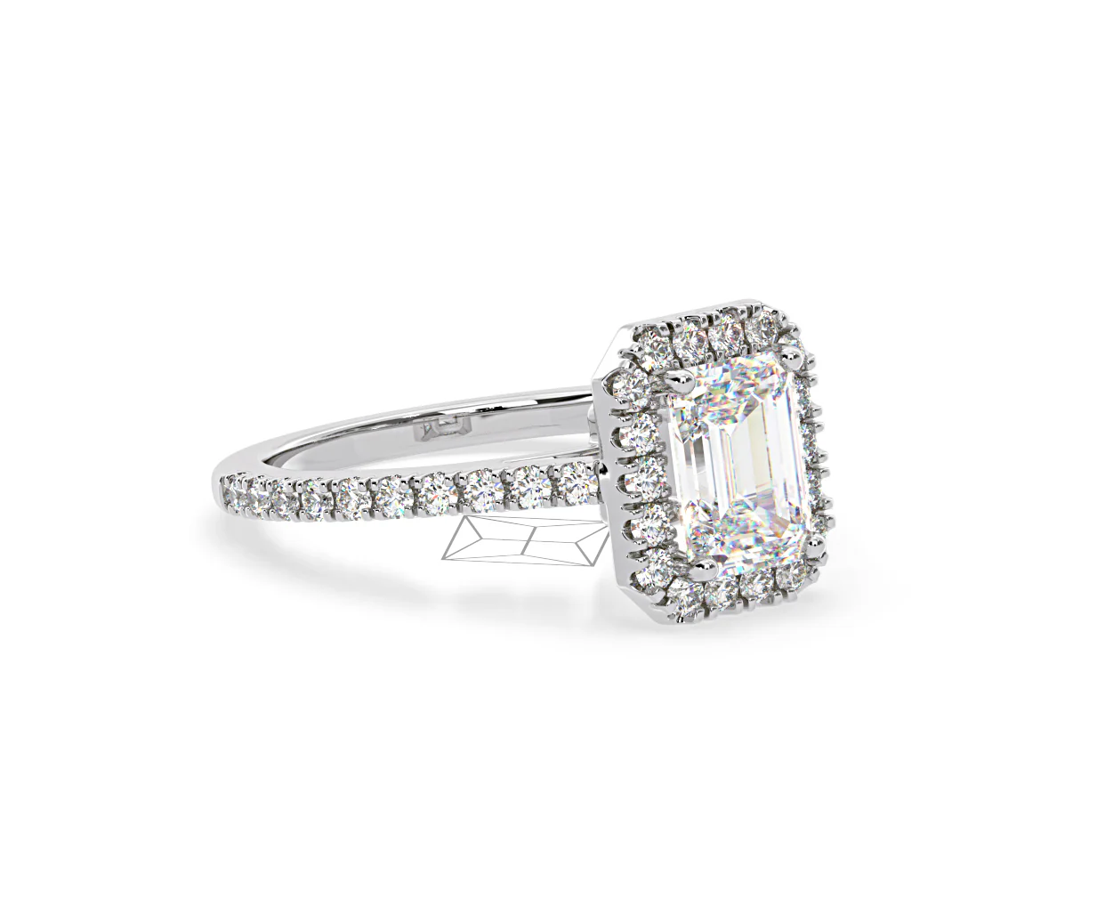 Annabelle Lab Diamond Halo Engagement Ring in Platinum 2.15ct F/VS1 - Image 158