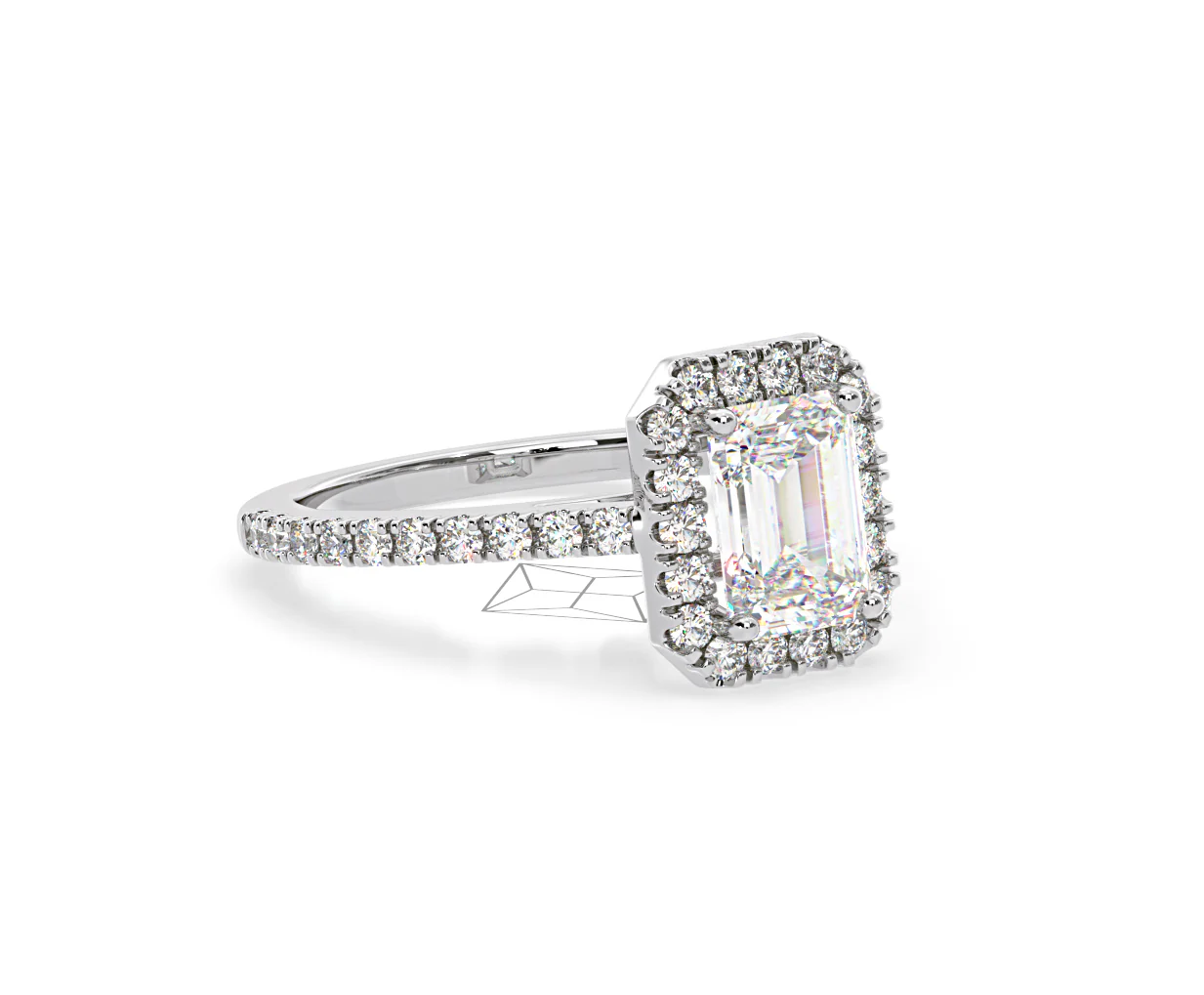 Annabelle Lab Diamond Halo Engagement Ring in Platinum 2.15ct F/VS1 - Image 159