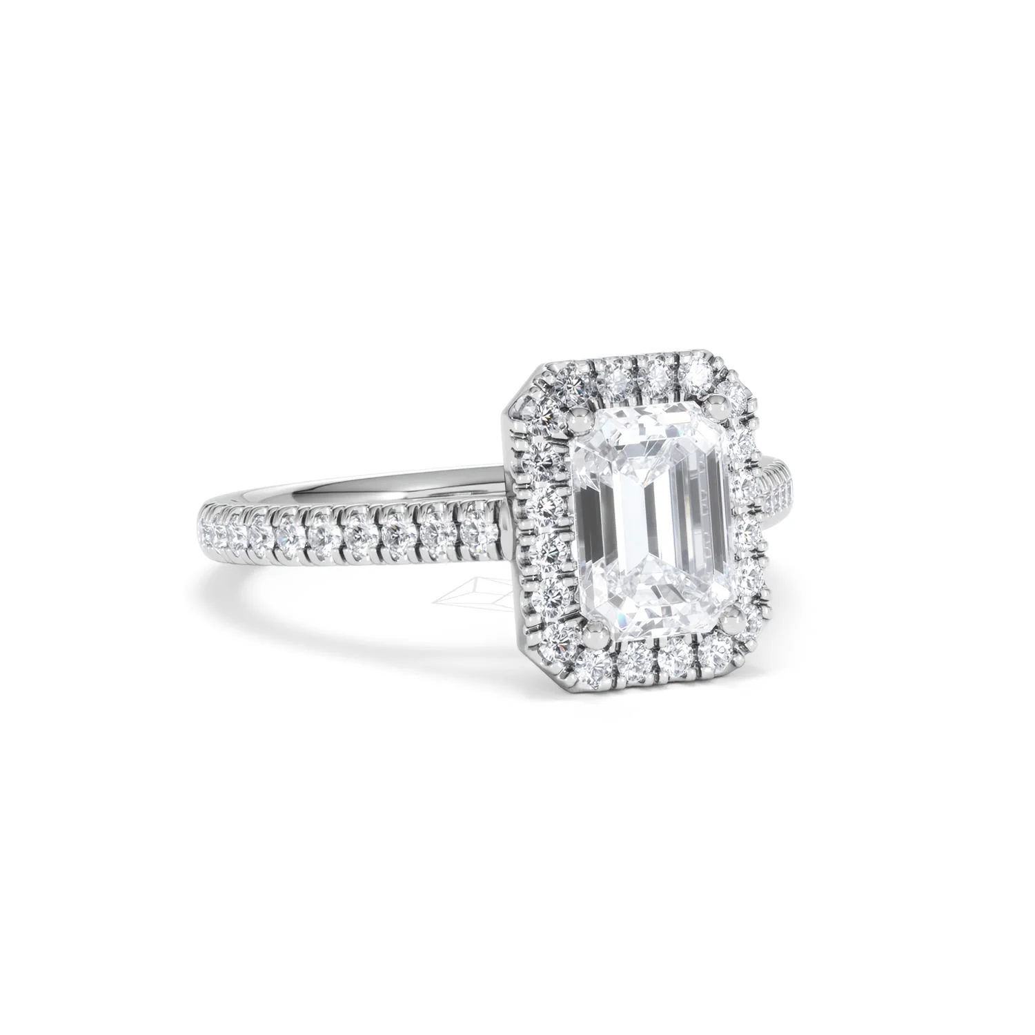 Annabelle Lab Diamond Halo Engagement Ring in Platinum 2.15ct F/VS1 - Image 16