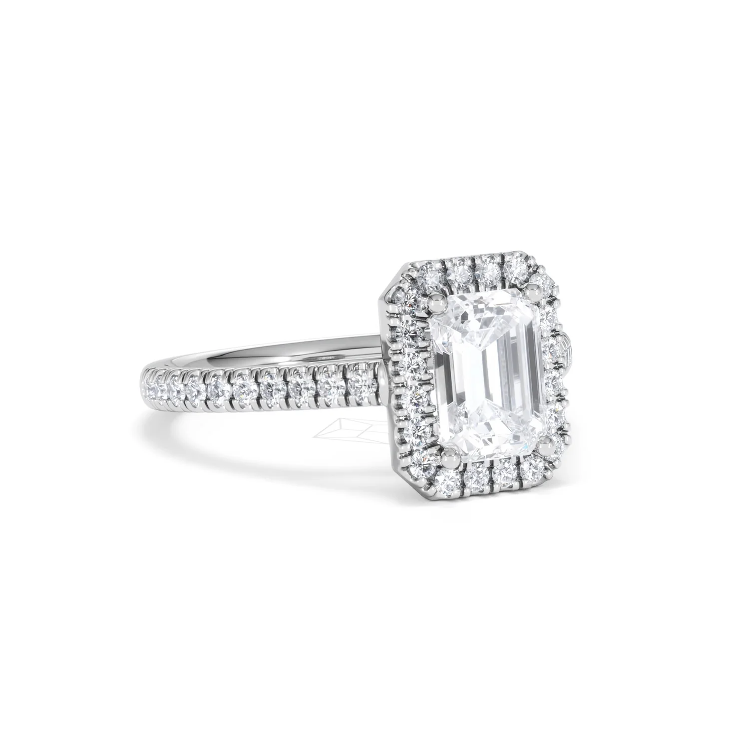 Annabelle Lab Diamond Halo Engagement Ring in Platinum 2.15ct F/VS1 - Image 17