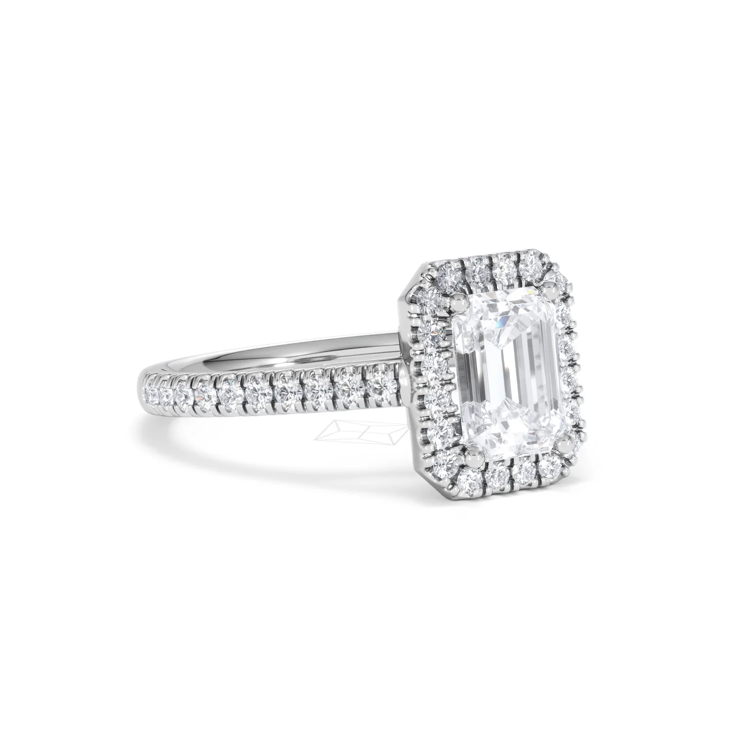 Annabelle Lab Diamond Halo Engagement Ring in Platinum 2.15ct F/VS1 - Image 18
