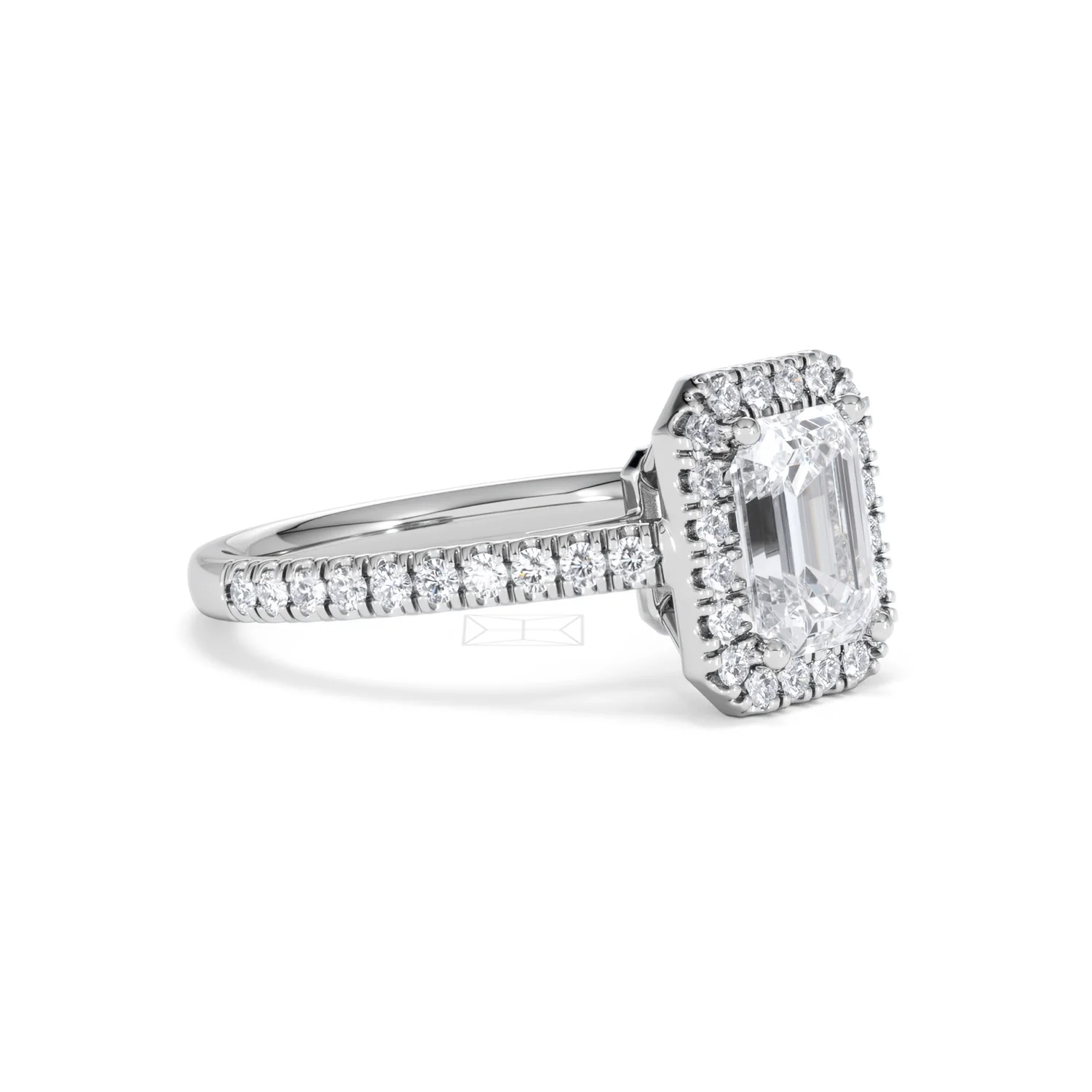 Annabelle Lab Diamond Halo Engagement Ring in Platinum 2.15ct F/VS1 - Image 21