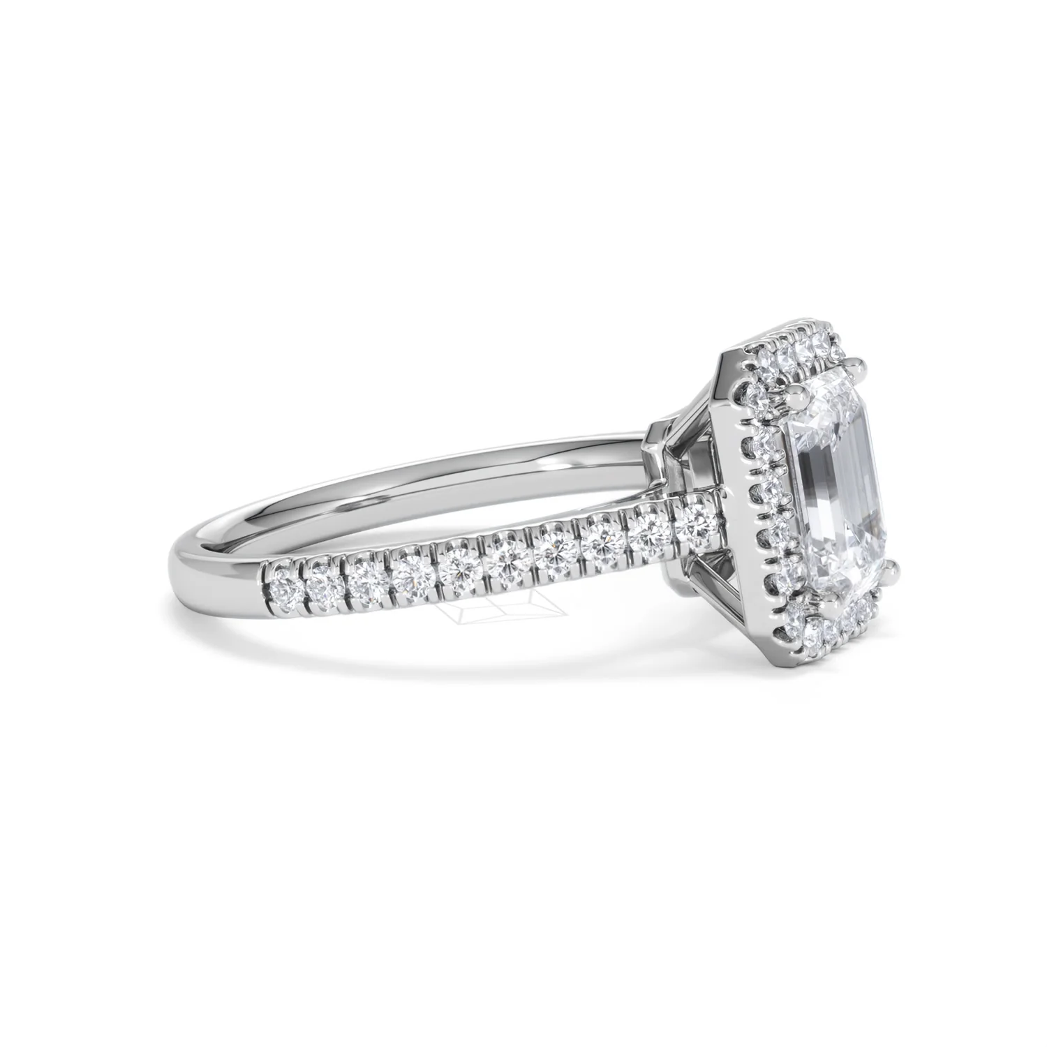 Annabelle Lab Diamond Halo Engagement Ring in Platinum 2.15ct F/VS1 - Image 25