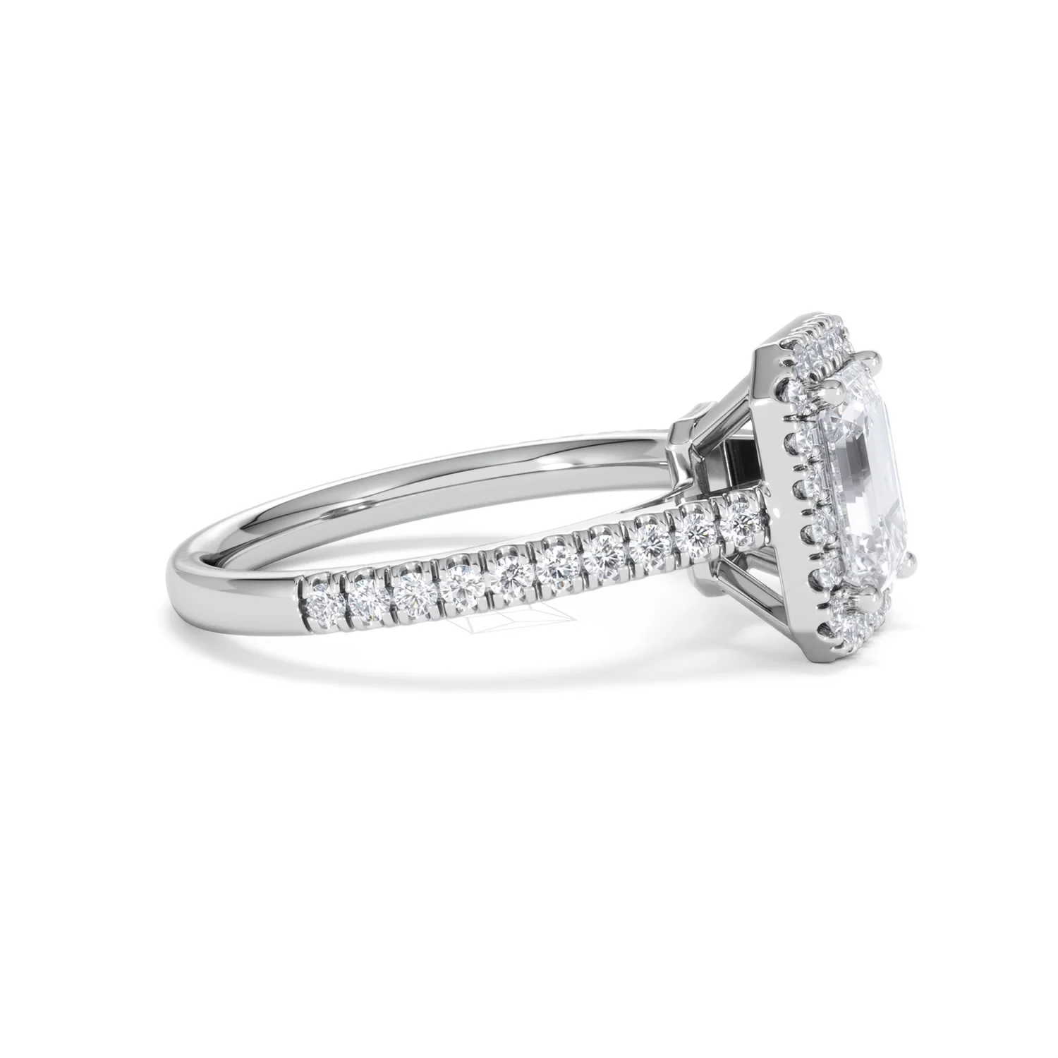 Annabelle Lab Diamond Halo Engagement Ring in Platinum 2.15ct F/VS1 - Image 27