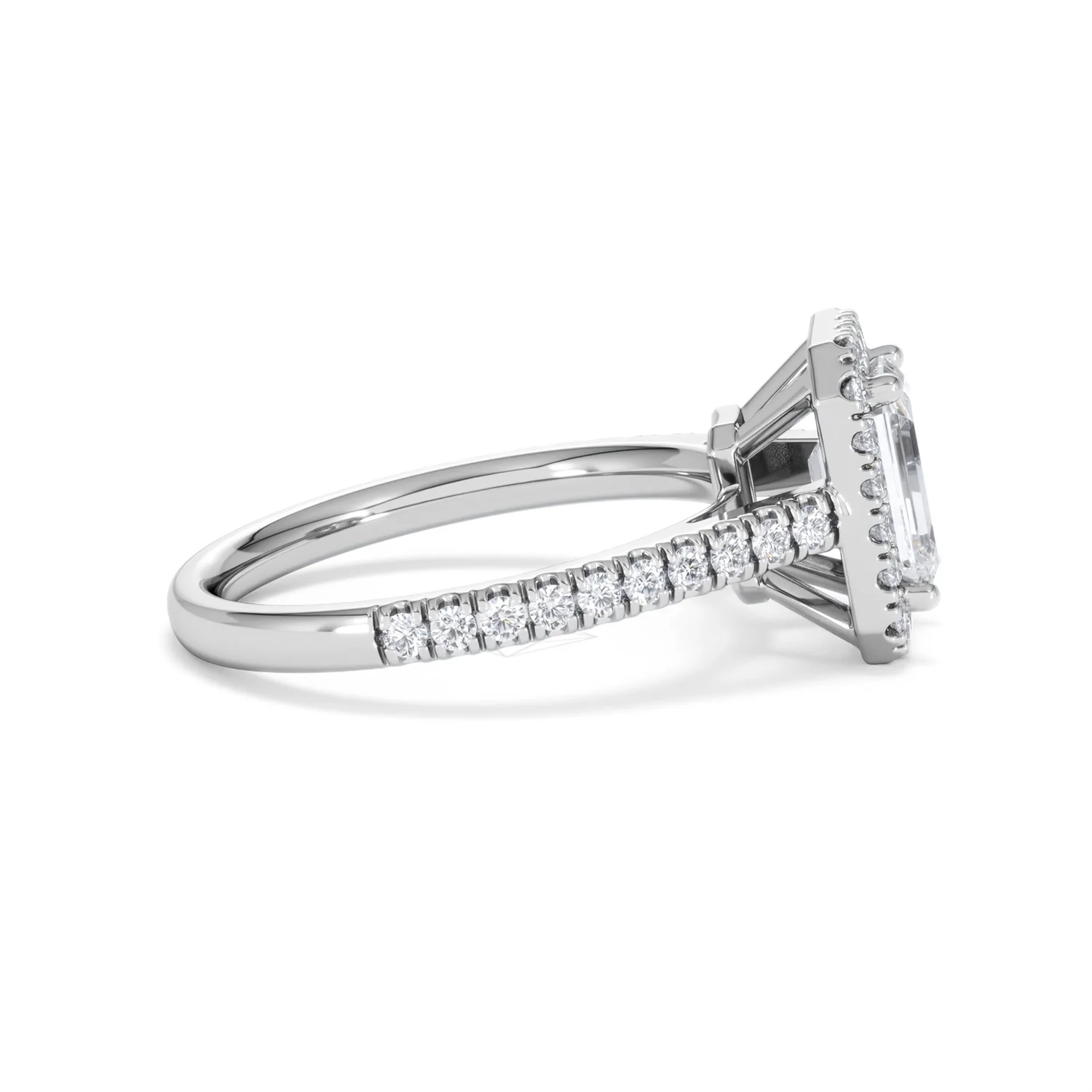Annabelle Lab Diamond Halo Engagement Ring in Platinum 2.15ct F/VS1 - Image 30