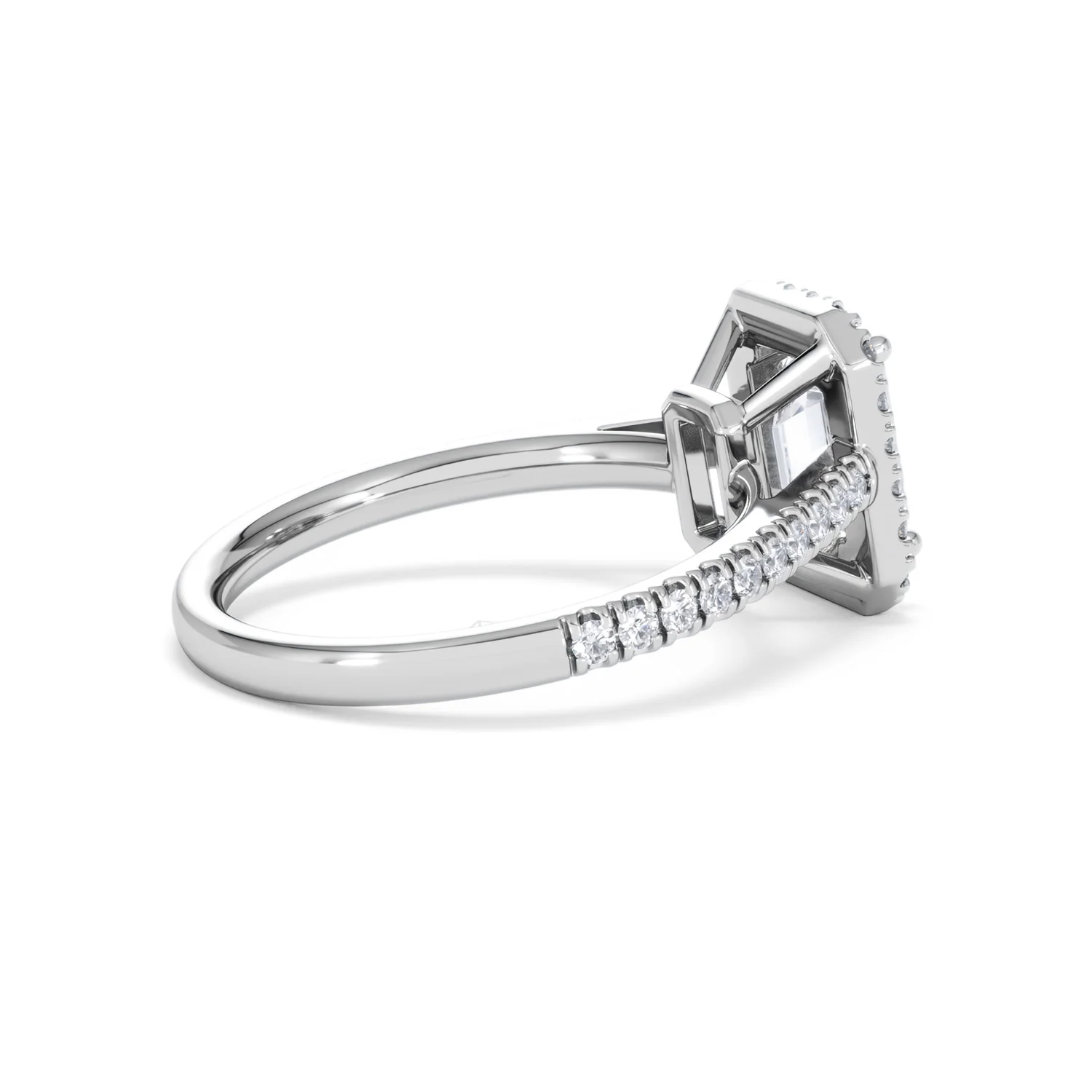 Annabelle Lab Diamond Halo Engagement Ring in Platinum 2.15ct F/VS1 - Image 37