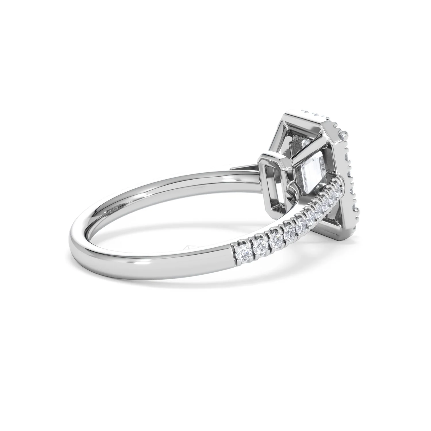 Annabelle Lab Diamond Halo Engagement Ring in Platinum 2.15ct F/VS1 - Image 38