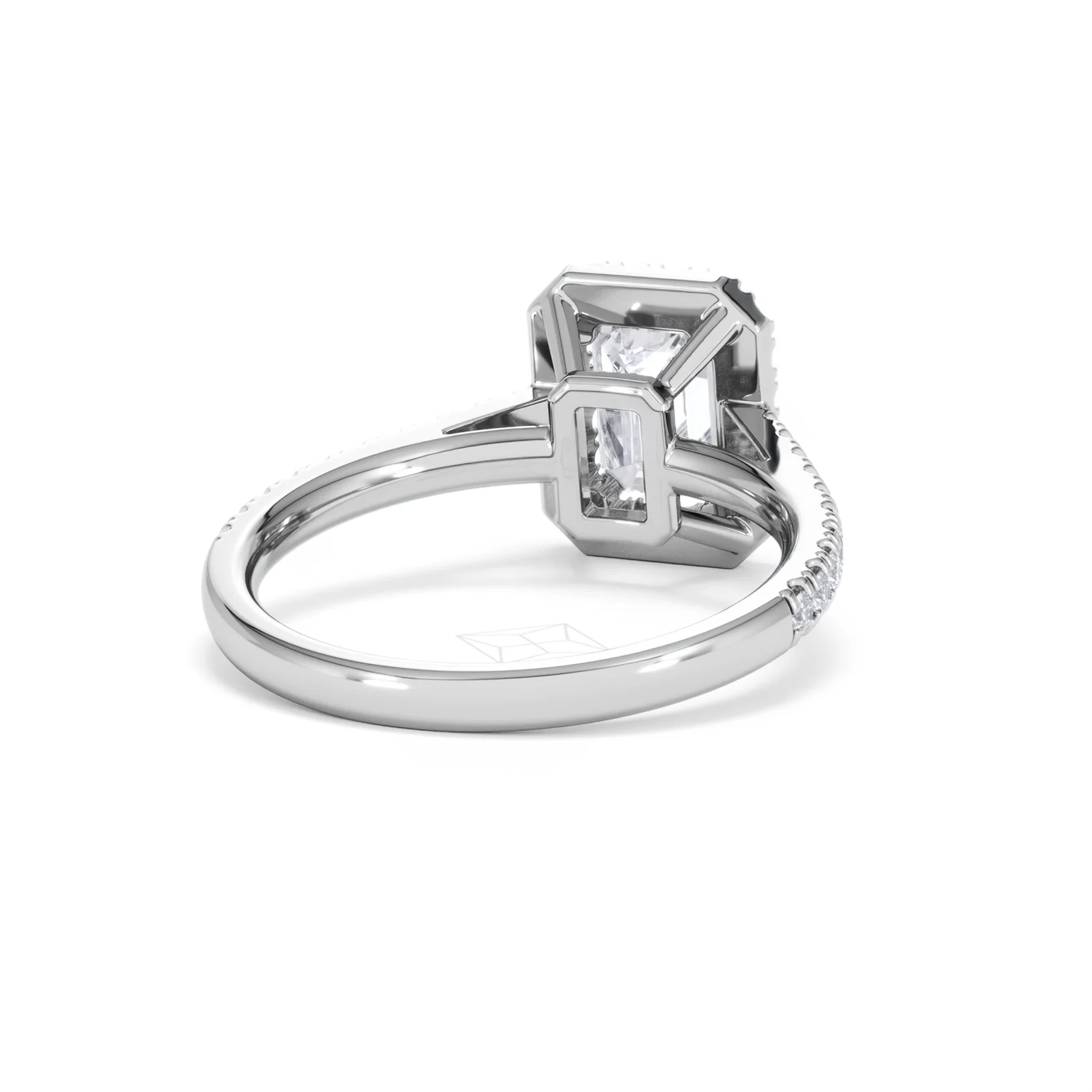 Annabelle Lab Diamond Halo Engagement Ring in Platinum 2.15ct F/VS1 - Image 46