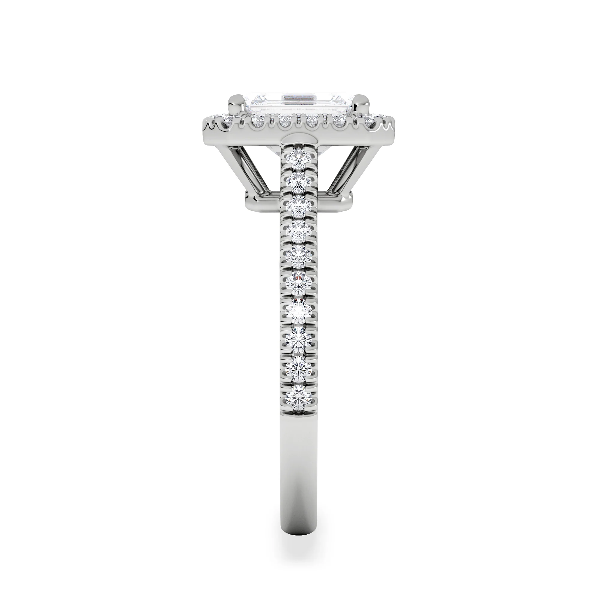Annabelle Lab Diamond Halo Engagement Ring in Platinum 2.15ct F/VS1 - Image 5