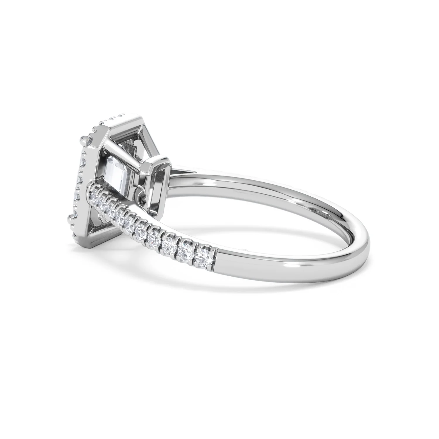 Annabelle Lab Diamond Halo Engagement Ring in Platinum 2.15ct F/VS1 - Image 65