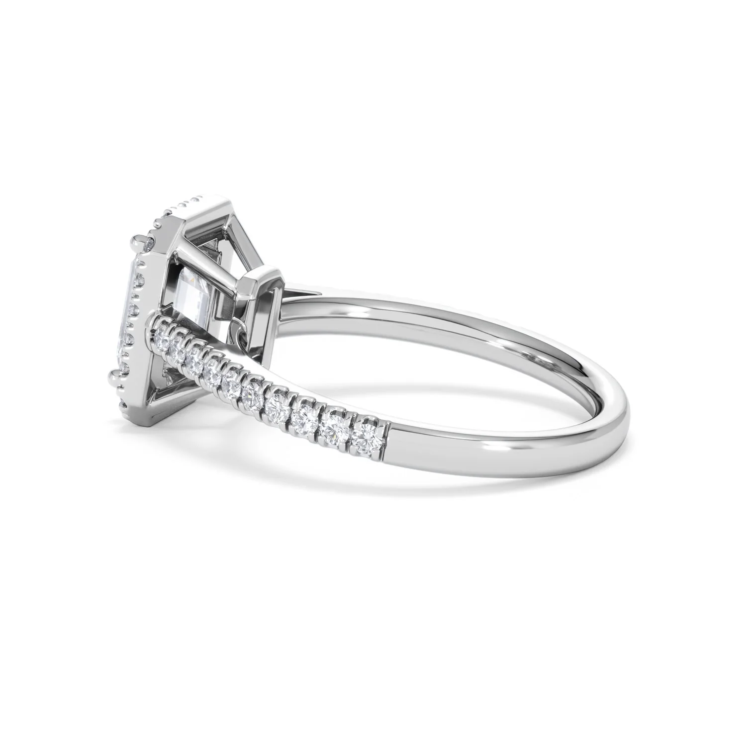 Annabelle Lab Diamond Halo Engagement Ring in Platinum 2.15ct F/VS1 - Image 66