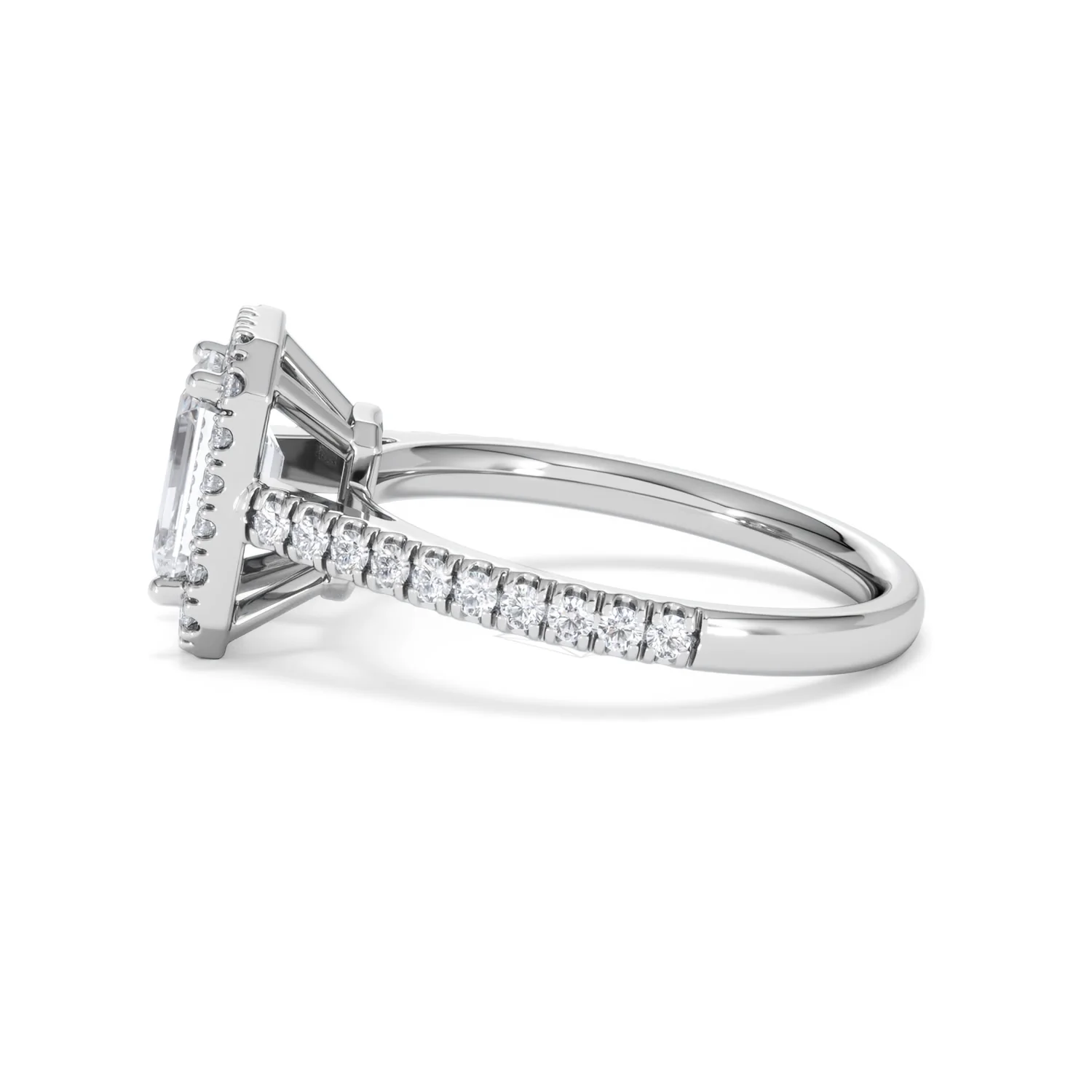 Annabelle Lab Diamond Halo Engagement Ring in Platinum 2.15ct F/VS1 - Image 71