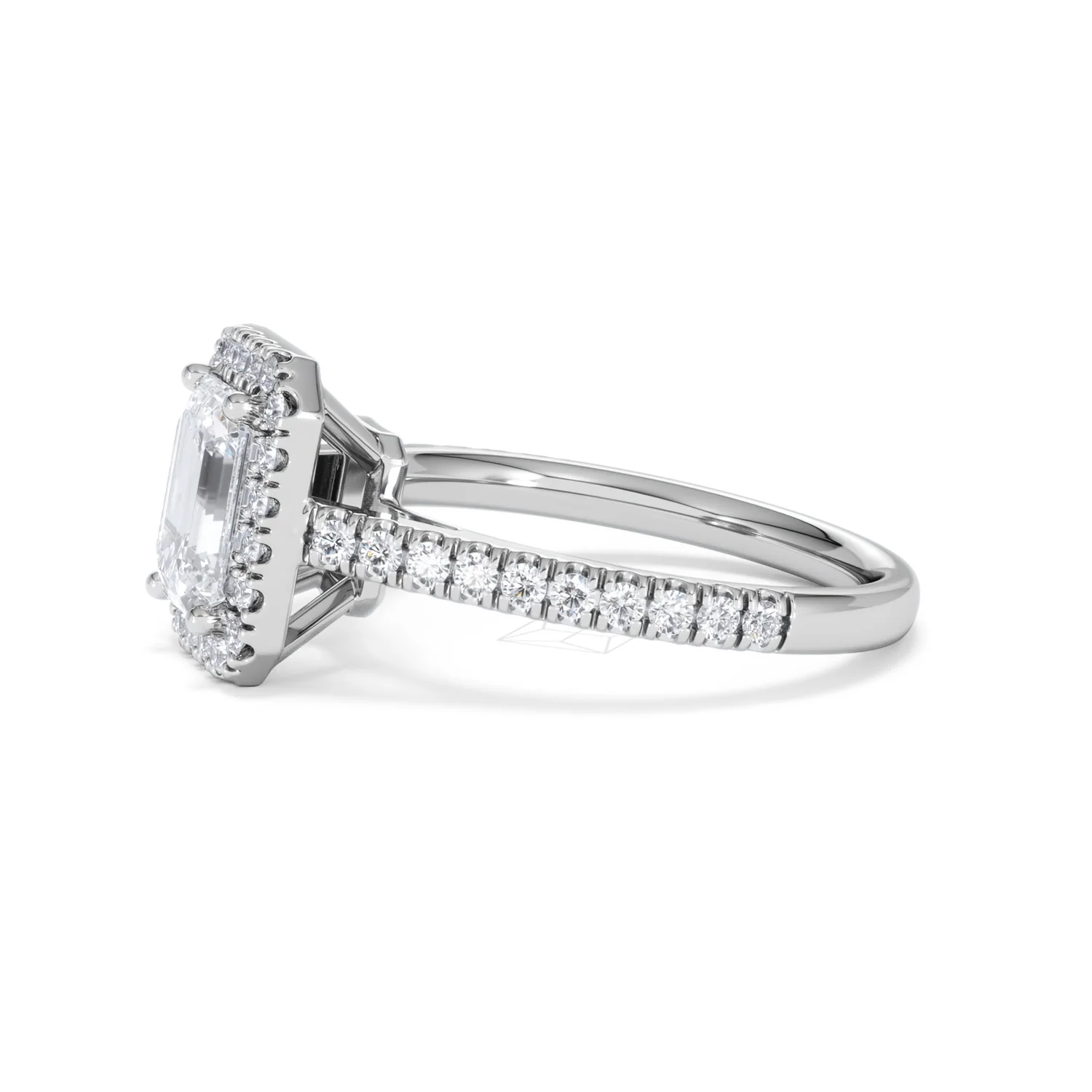 Annabelle Lab Diamond Halo Engagement Ring in Platinum 2.15ct F/VS1 - Image 75