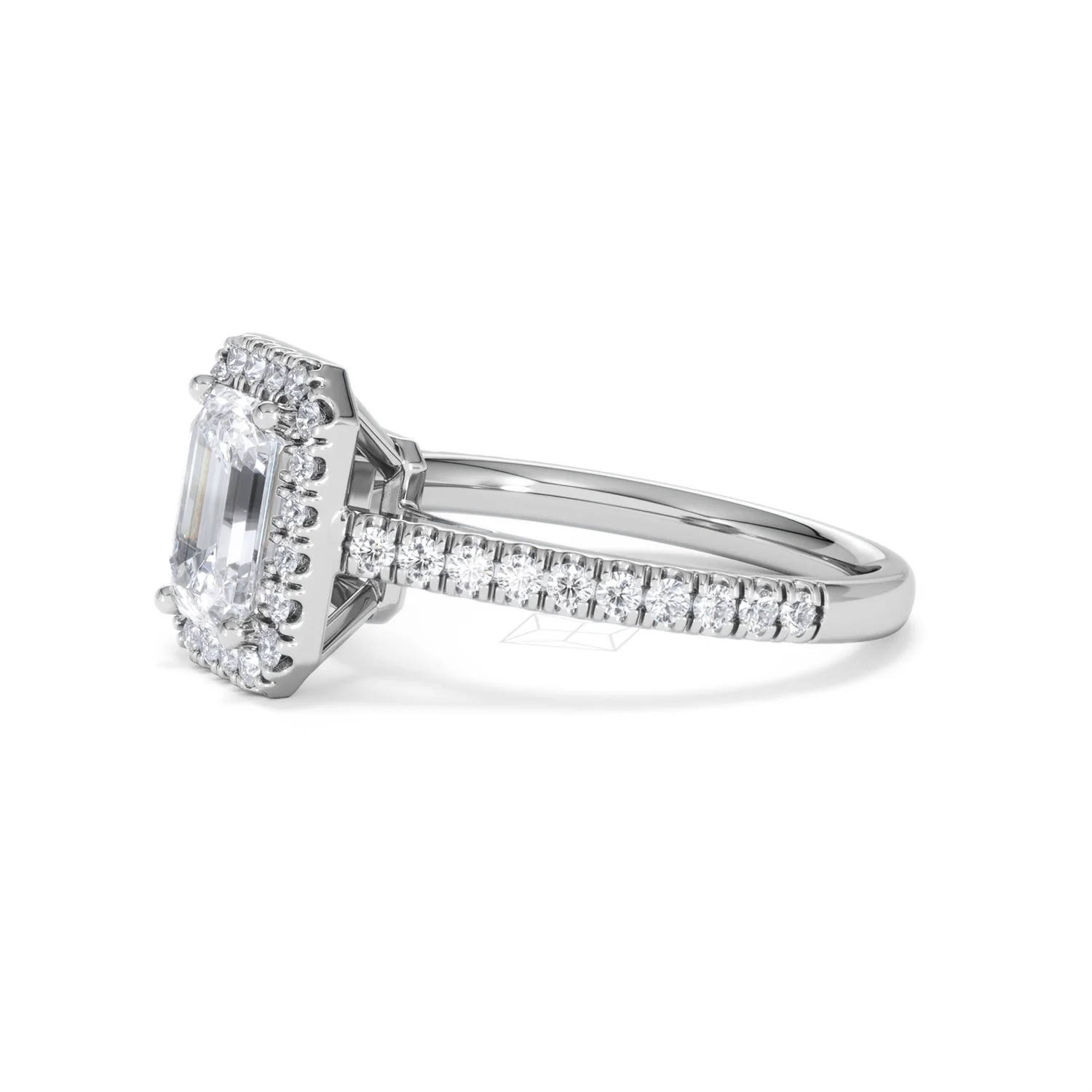 Annabelle Lab Diamond Halo Engagement Ring in Platinum 2.15ct F/VS1 - Image 77