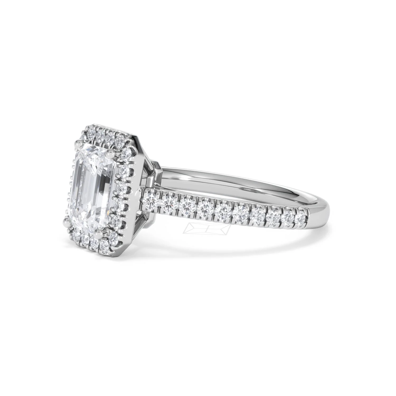 Annabelle Lab Diamond Halo Engagement Ring in Platinum 2.15ct F/VS1 - Image 79