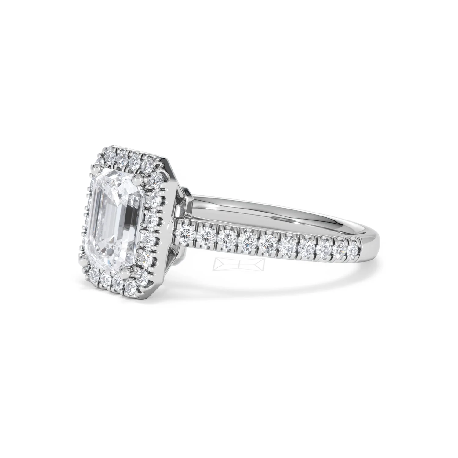 Annabelle Lab Diamond Halo Engagement Ring in Platinum 2.15ct F/VS1 - Image 80