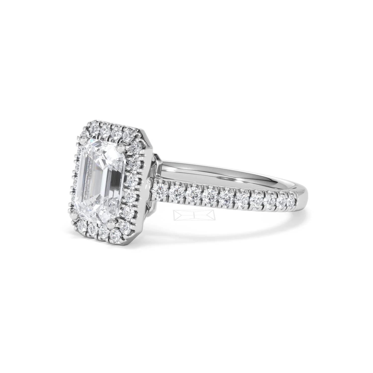 Annabelle Lab Diamond Halo Engagement Ring in Platinum 2.15ct F/VS1 - Image 81