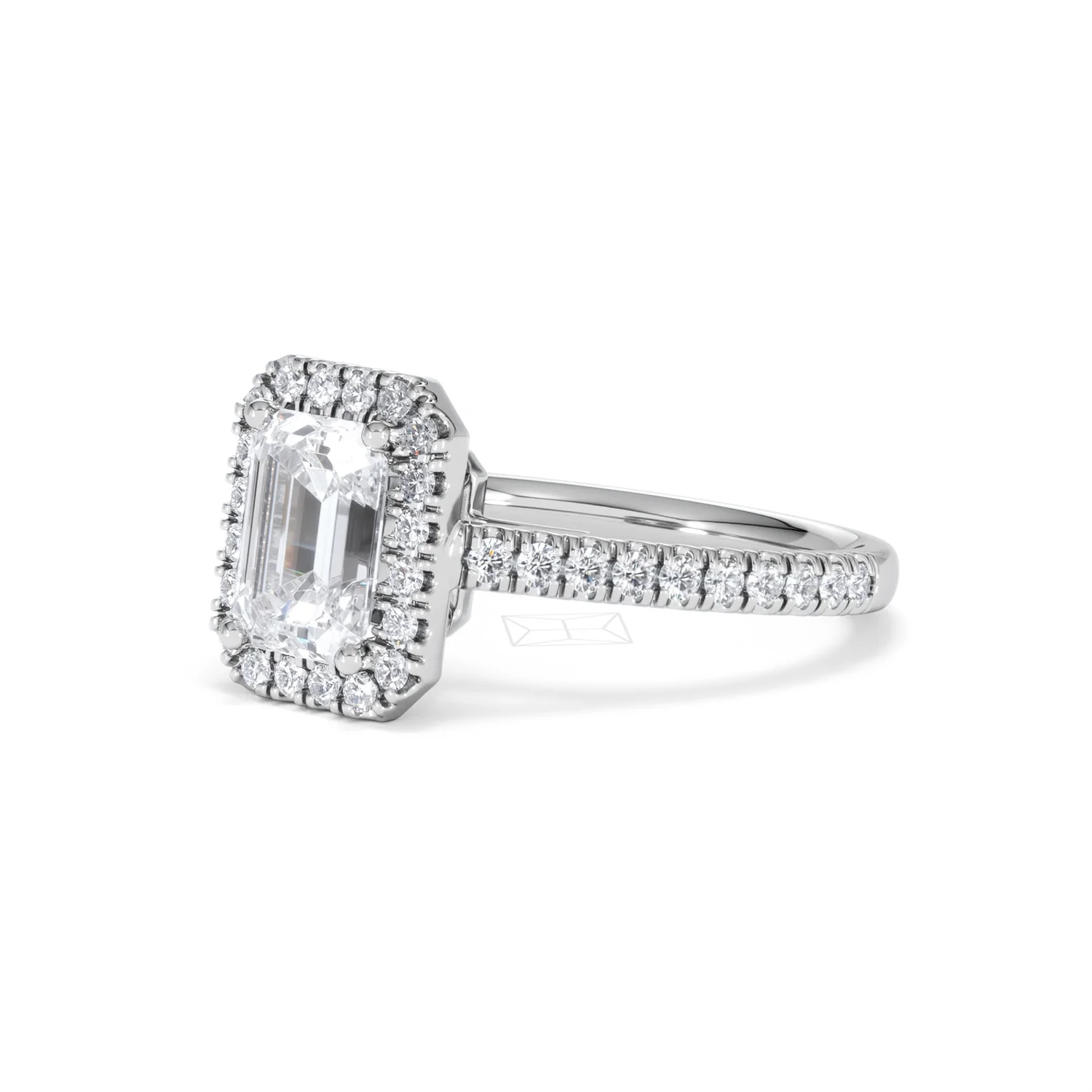 Annabelle Lab Diamond Halo Engagement Ring in Platinum 2.15ct F/VS1 - Image 82