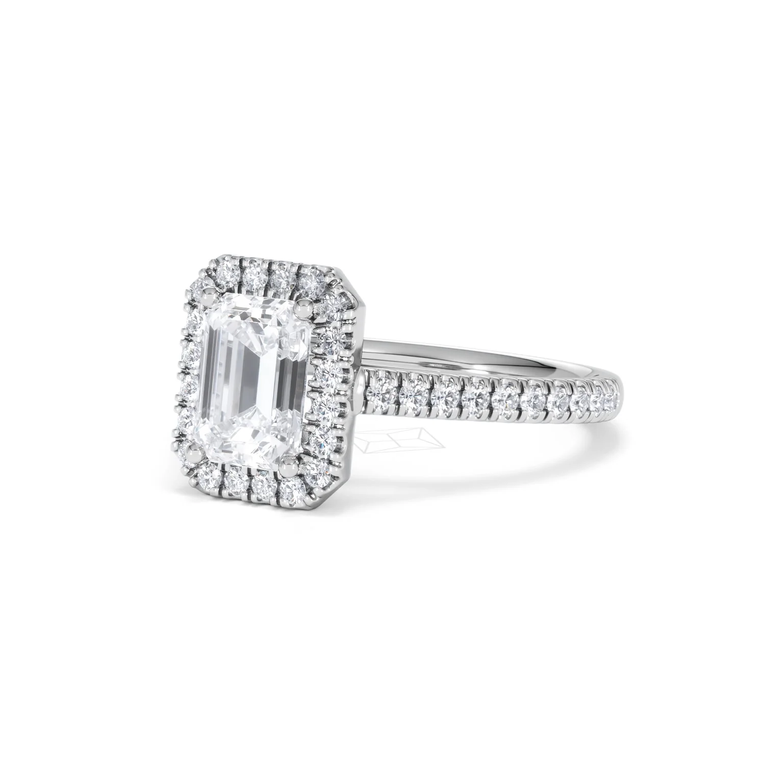Annabelle Lab Diamond Halo Engagement Ring in Platinum 2.15ct F/VS1 - Image 84