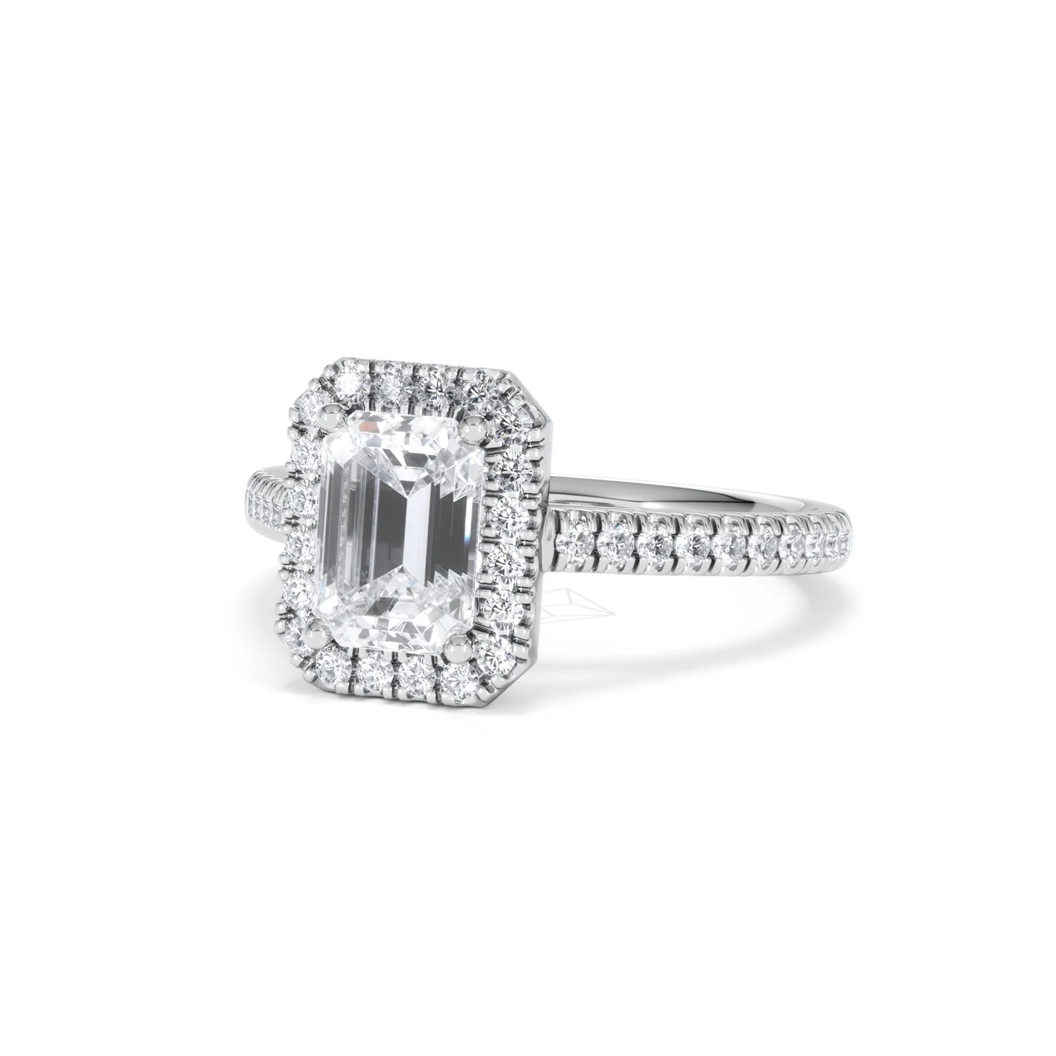 Annabelle Lab Diamond Halo Engagement Ring in Platinum 2.15ct F/VS1 - Image 86