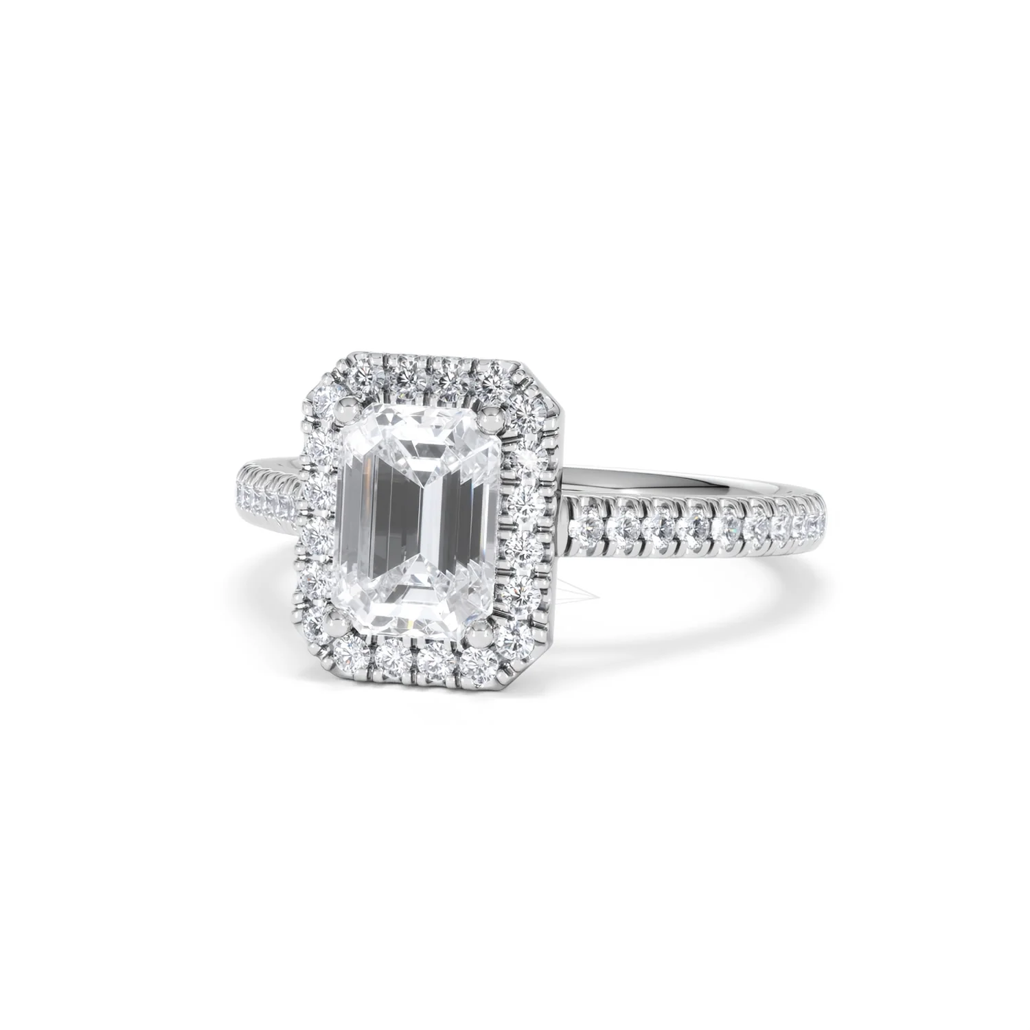 Annabelle Lab Diamond Halo Engagement Ring in Platinum 2.15ct F/VS1 - Image 87