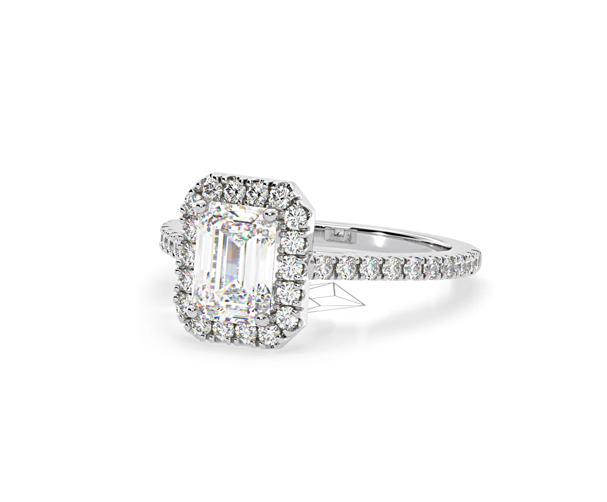 Annabelle Lab Diamond Halo Engagement Ring in Platinum 2.15ct F/VS1 - Image 92