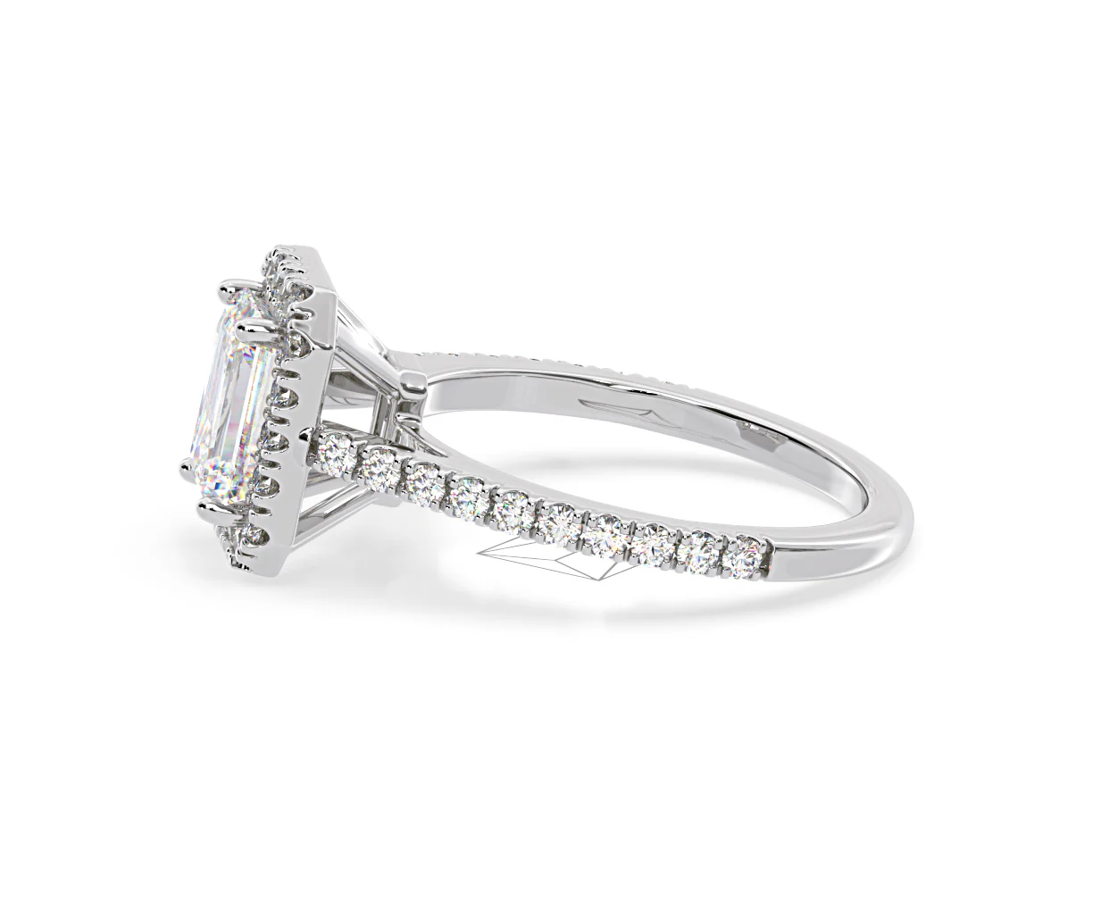 Annabelle Lab Diamond Halo Engagement Ring in Platinum 2.75ct F/VS1 - Image 105
