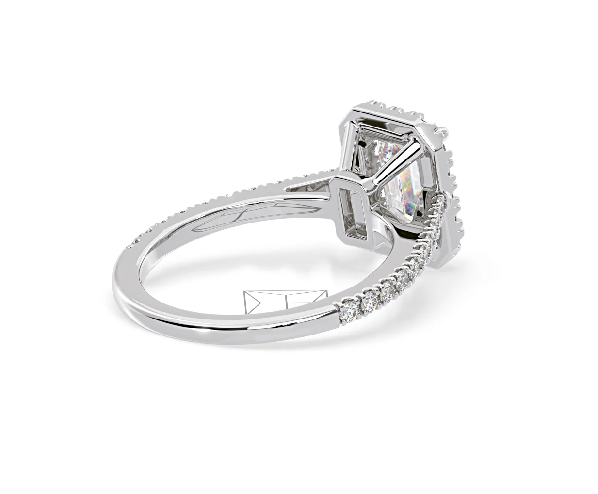 Annabelle Lab Diamond Halo Engagement Ring in Platinum 2.75ct F/VS1 - Image 136