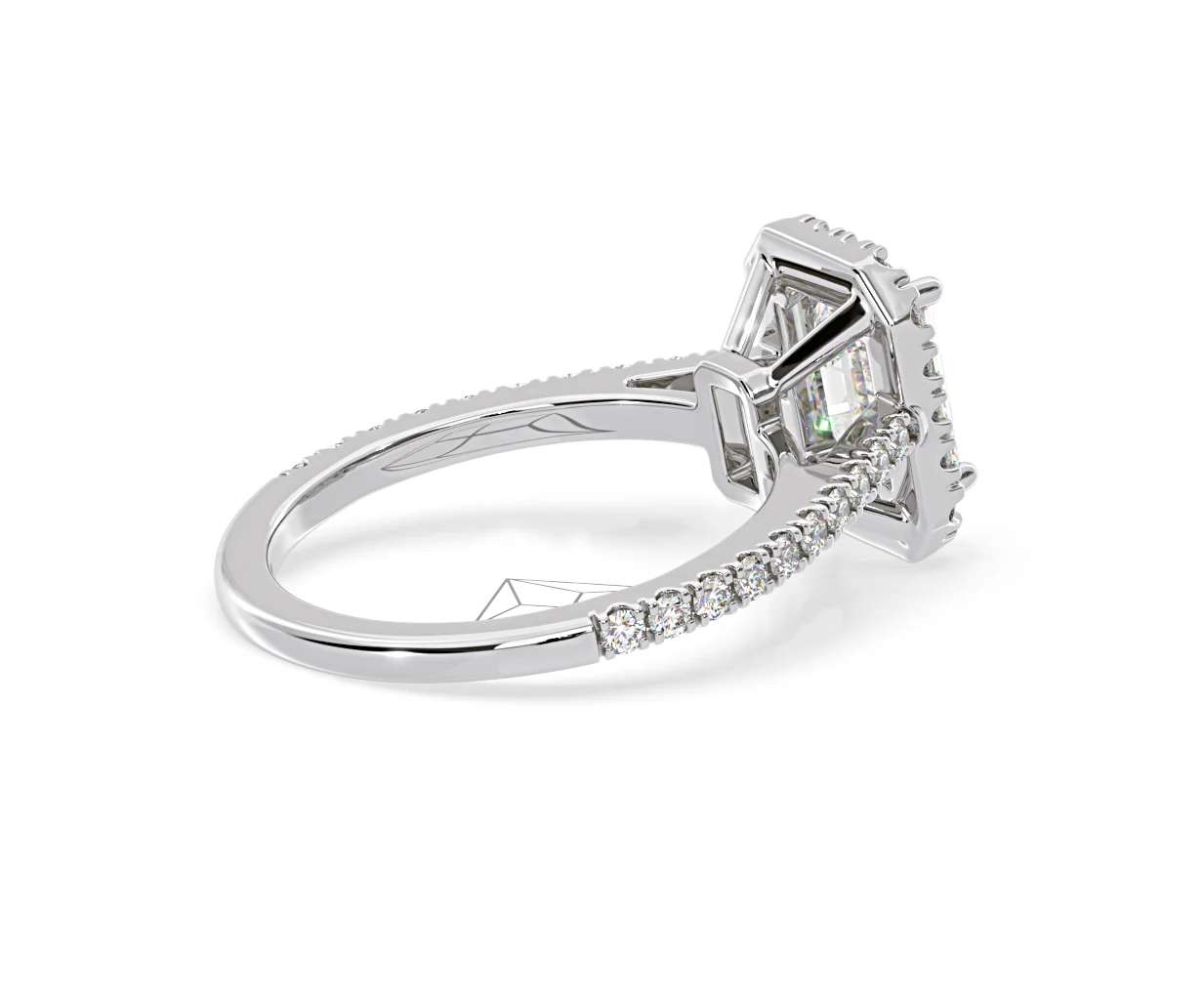 Annabelle Lab Diamond Halo Engagement Ring in Platinum 2.75ct F/VS1 - Image 139