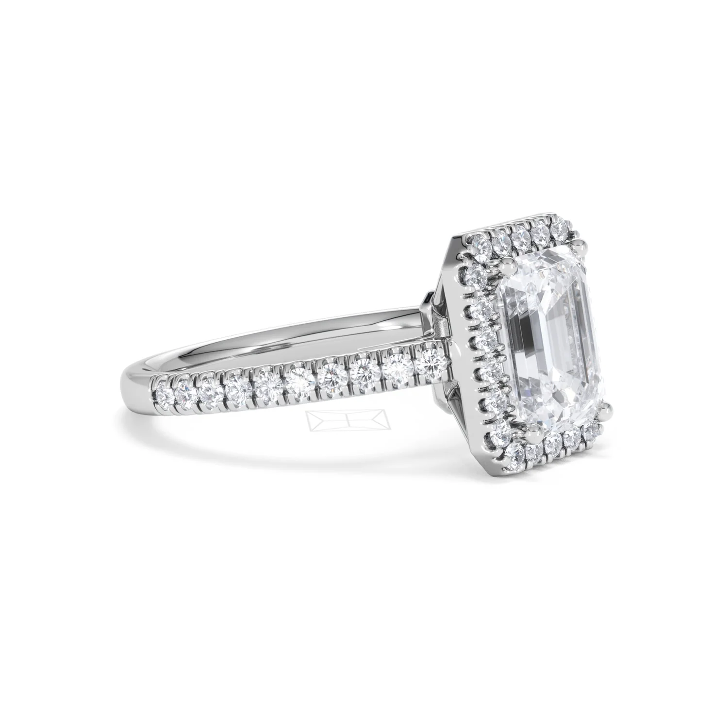 Annabelle Lab Diamond Halo Engagement Ring in Platinum 2.75ct F/VS1 - Image 22
