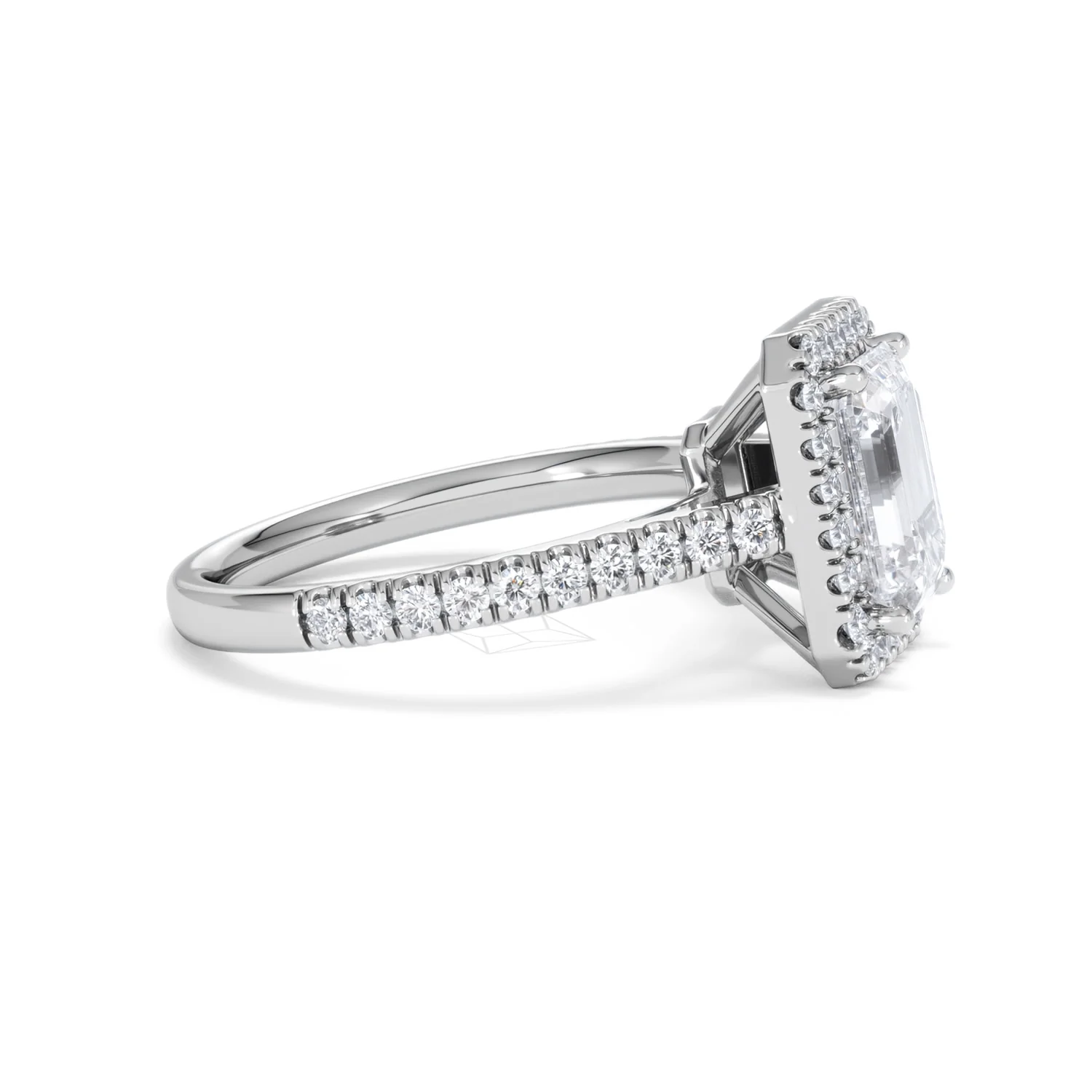 Annabelle Lab Diamond Halo Engagement Ring in Platinum 2.75ct F/VS1 - Image 27