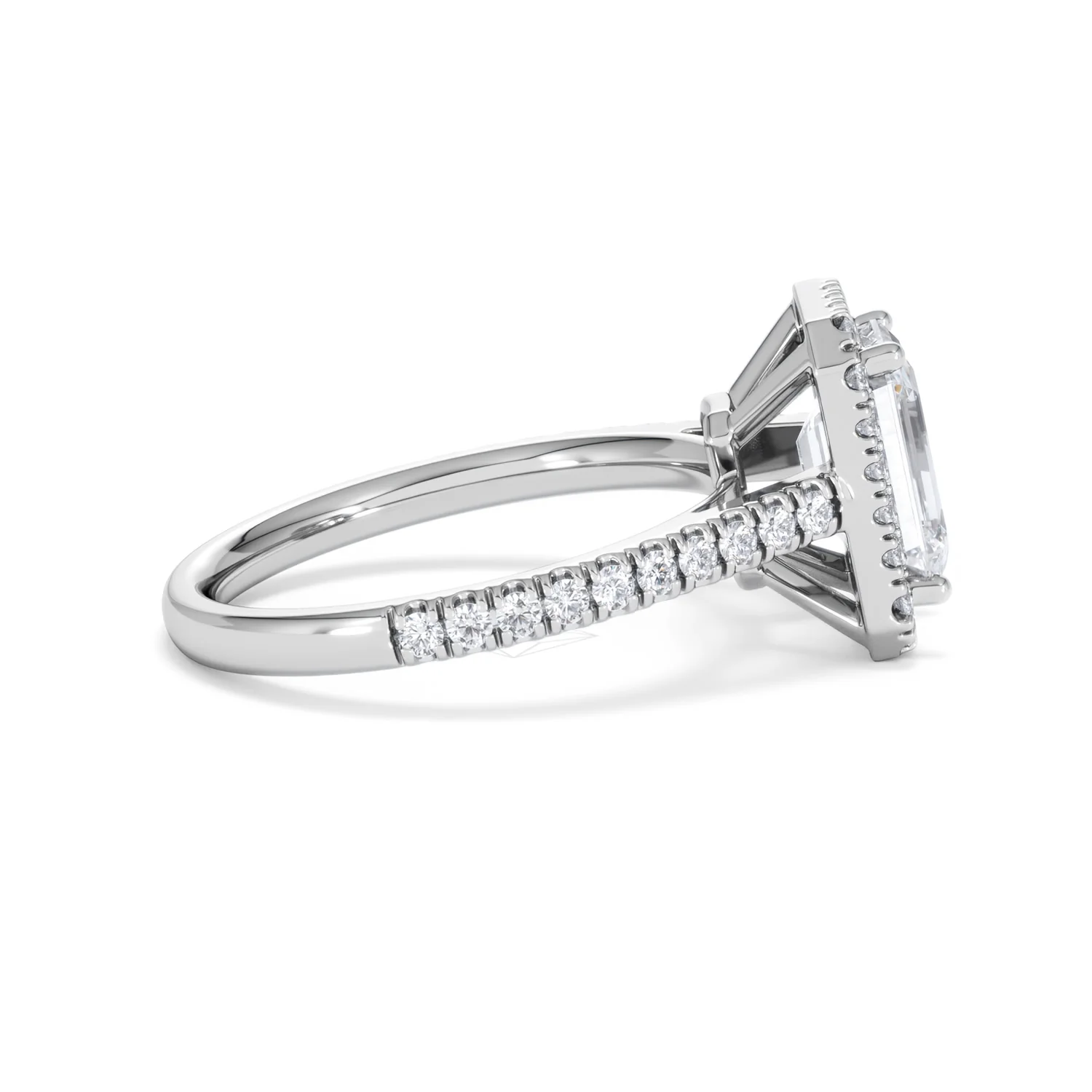 Annabelle Lab Diamond Halo Engagement Ring in Platinum 2.75ct F/VS1 - Image 31