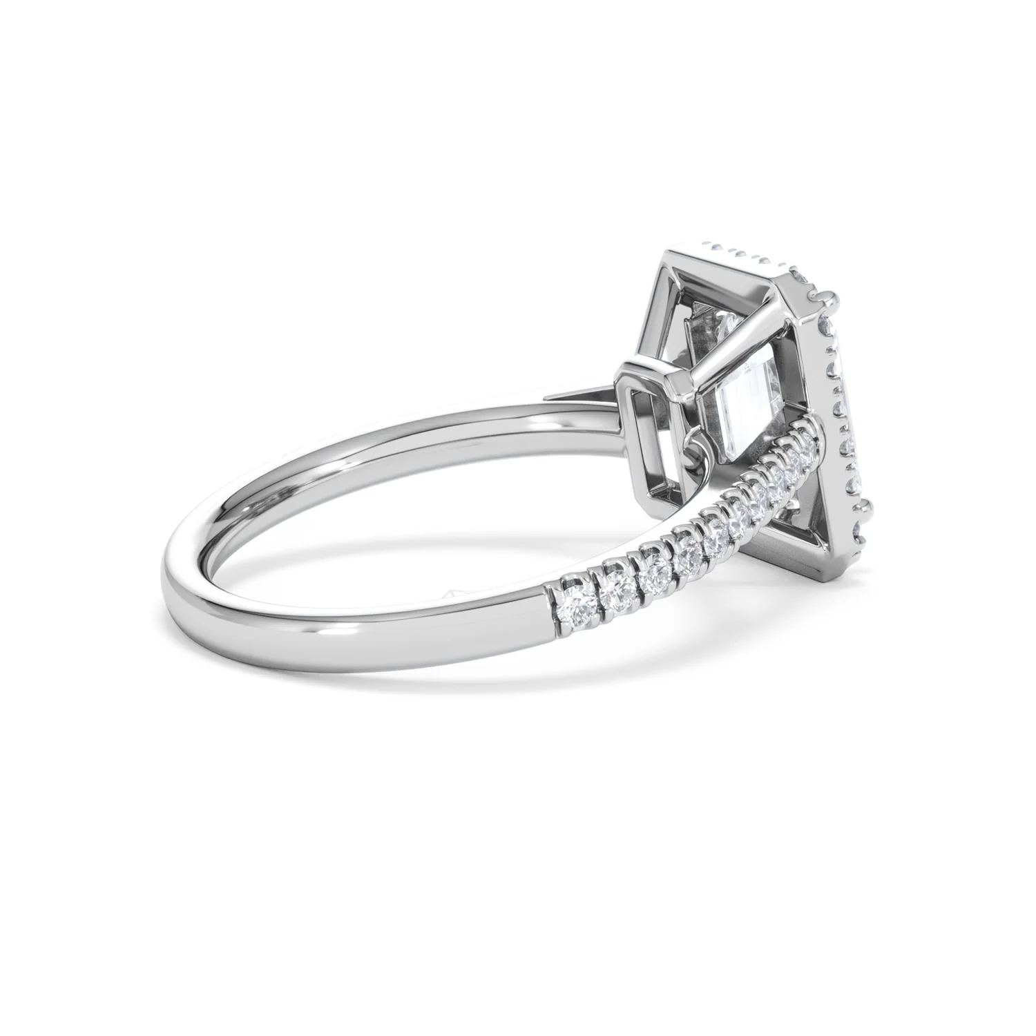 Annabelle Lab Diamond Halo Engagement Ring in Platinum 2.75ct F/VS1 - Image 38