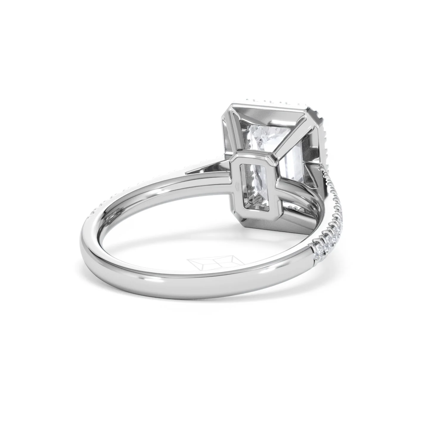 Annabelle Lab Diamond Halo Engagement Ring in Platinum 2.75ct F/VS1 - Image 45