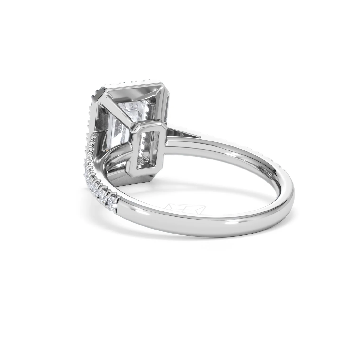 Annabelle Lab Diamond Halo Engagement Ring in Platinum 2.75ct F/VS1 - Image 58