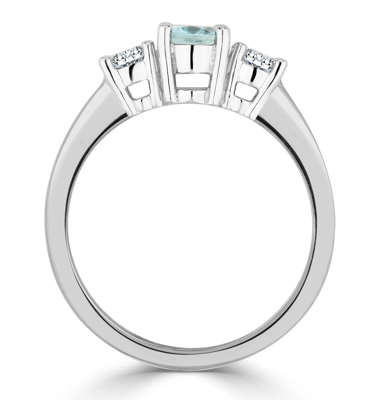 Aquamarine 0.70ct and Diamond 0.50ct 18K White Gold Ring - Image 3