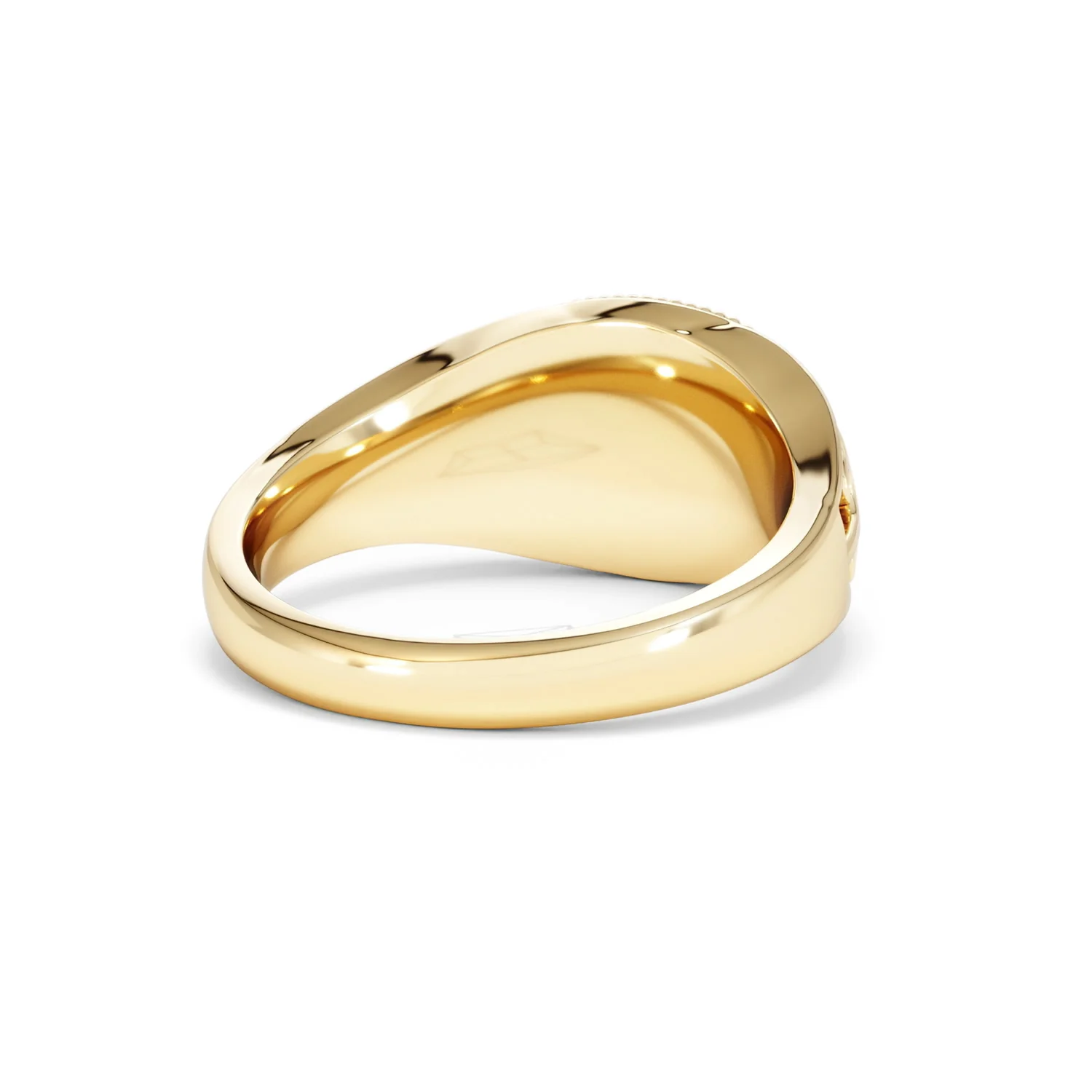 Aquarius Zodiac 0.01ct Lab Diamond Signet Ring in 18K Gold Vermeil - Image 41