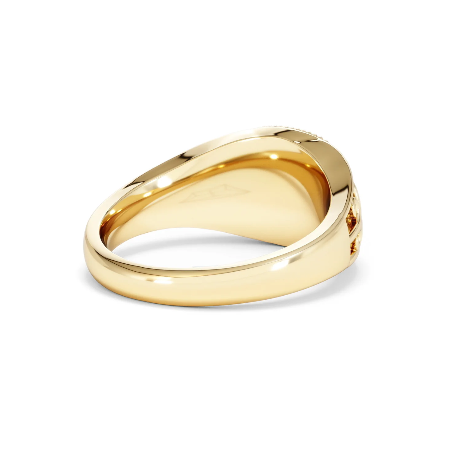 Aries Zodiac 0.01ct Lab Diamond Signet Ring in 18K Gold Vermeil - Image 39