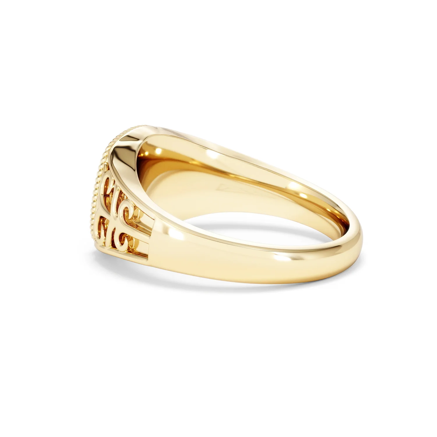Aries Zodiac 0.01ct Lab Diamond Signet Ring in 18K Gold Vermeil - Image 61