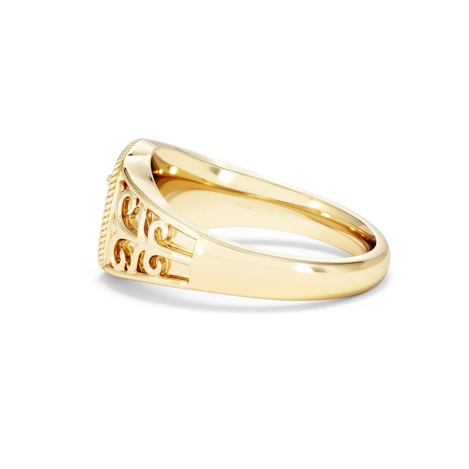 Aries Zodiac 0.01ct Lab Diamond Signet Ring in 18K Gold Vermeil - Image 64