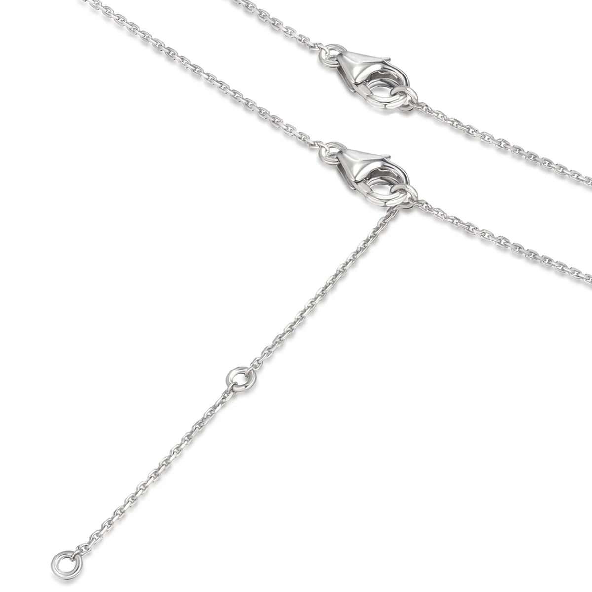 Astra 3.50ct Lab Ruby and Diamond Solitaire Pear Cut Necklace in Silver - Image 7
