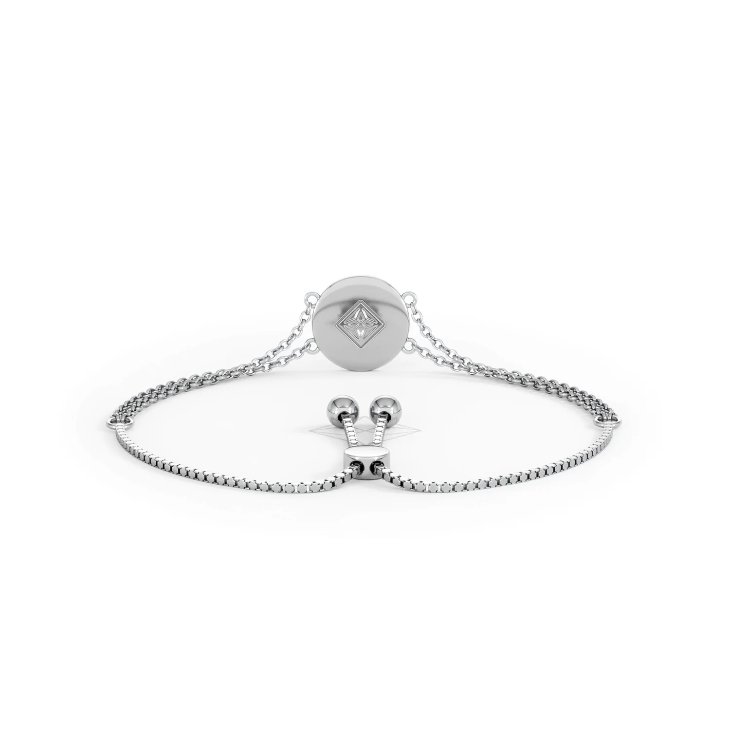 Astrology Aquarius 0.07ct Lab Grown Diamond Adjustable Medallion Bracelet Sterling Silver - Image 49