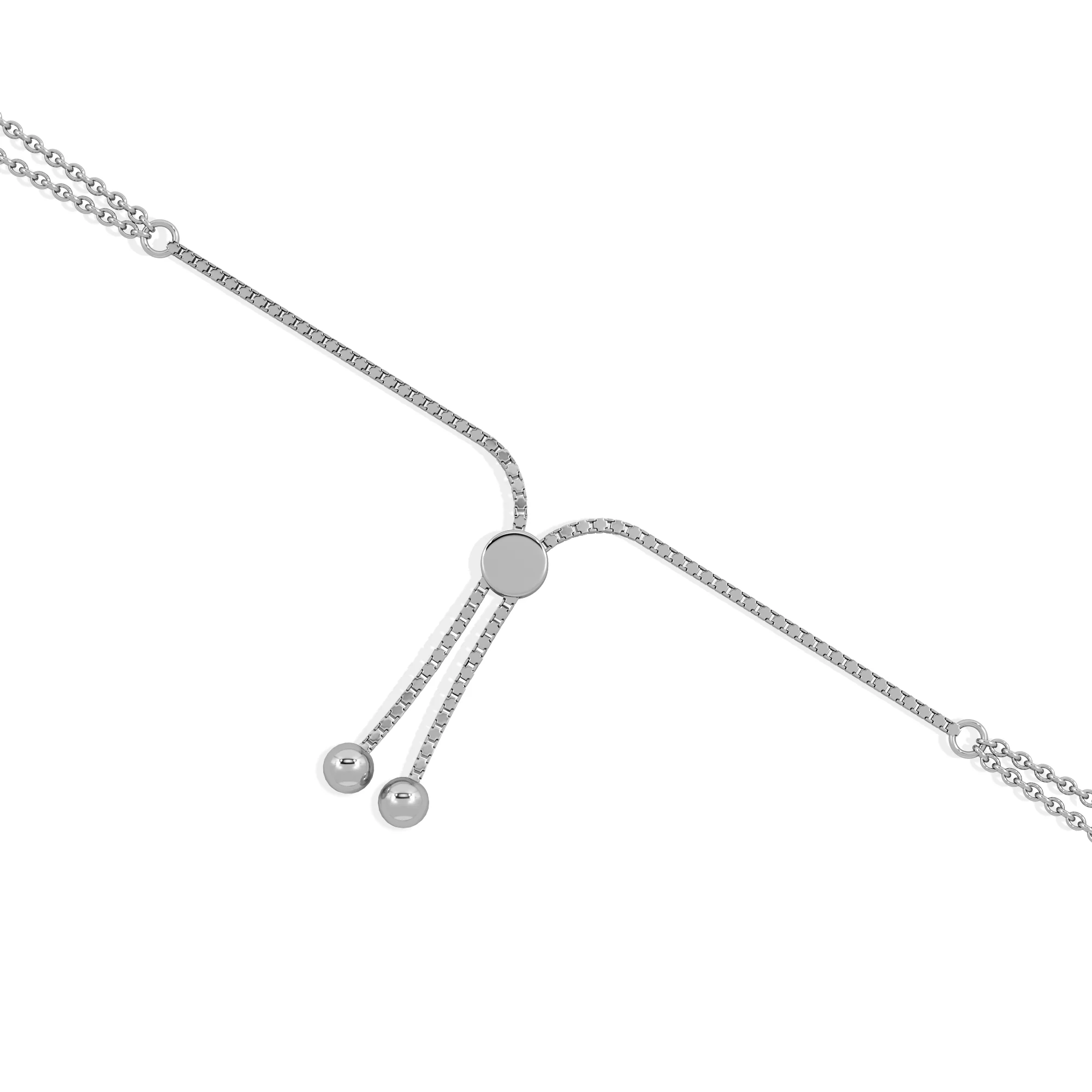 Astrology Aquarius 0.07ct Lab Grown Diamond Adjustable Medallion Bracelet Sterling Silver - Image 7