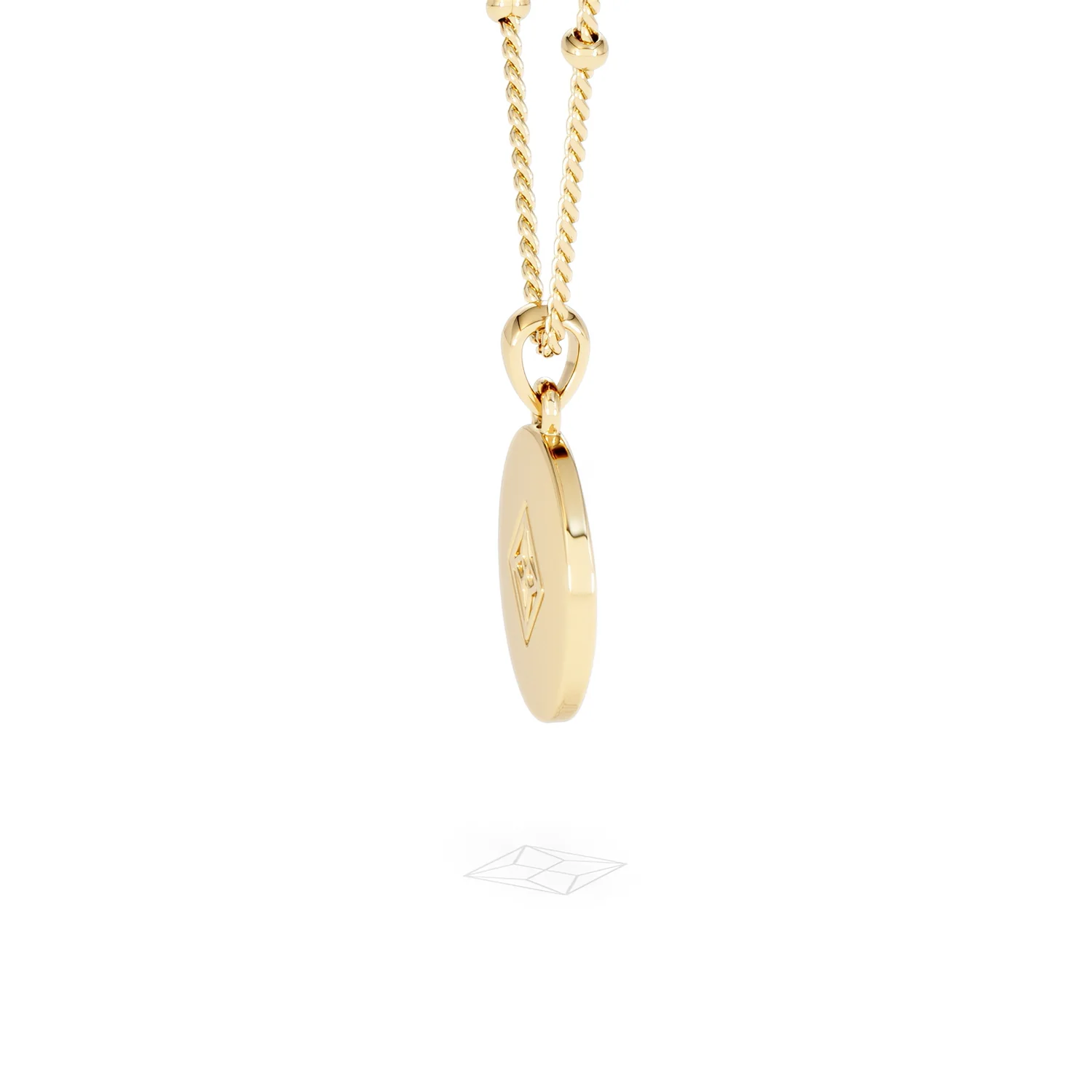 Astrology Aquarius 0.07ct Lab Grown Diamond Medallion Pendant Necklace in 18K Gold Vermeil - Image 32