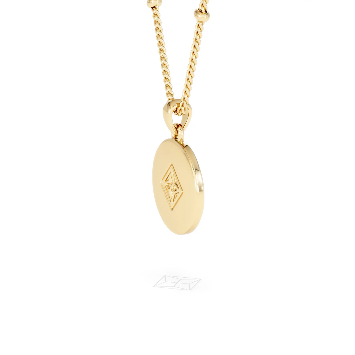 Astrology Aquarius 0.07ct Lab Grown Diamond Medallion Pendant Necklace in 18K Gold Vermeil - Image 35