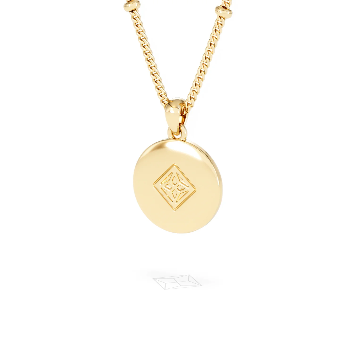 Astrology Aquarius 0.07ct Lab Grown Diamond Medallion Pendant Necklace in 18K Gold Vermeil - Image 43
