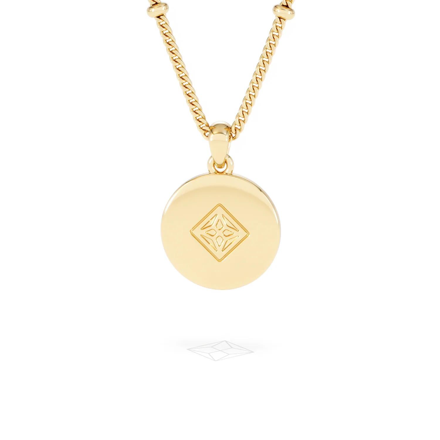 Astrology Aquarius 0.07ct Lab Grown Diamond Medallion Pendant Necklace in 18K Gold Vermeil - Image 47