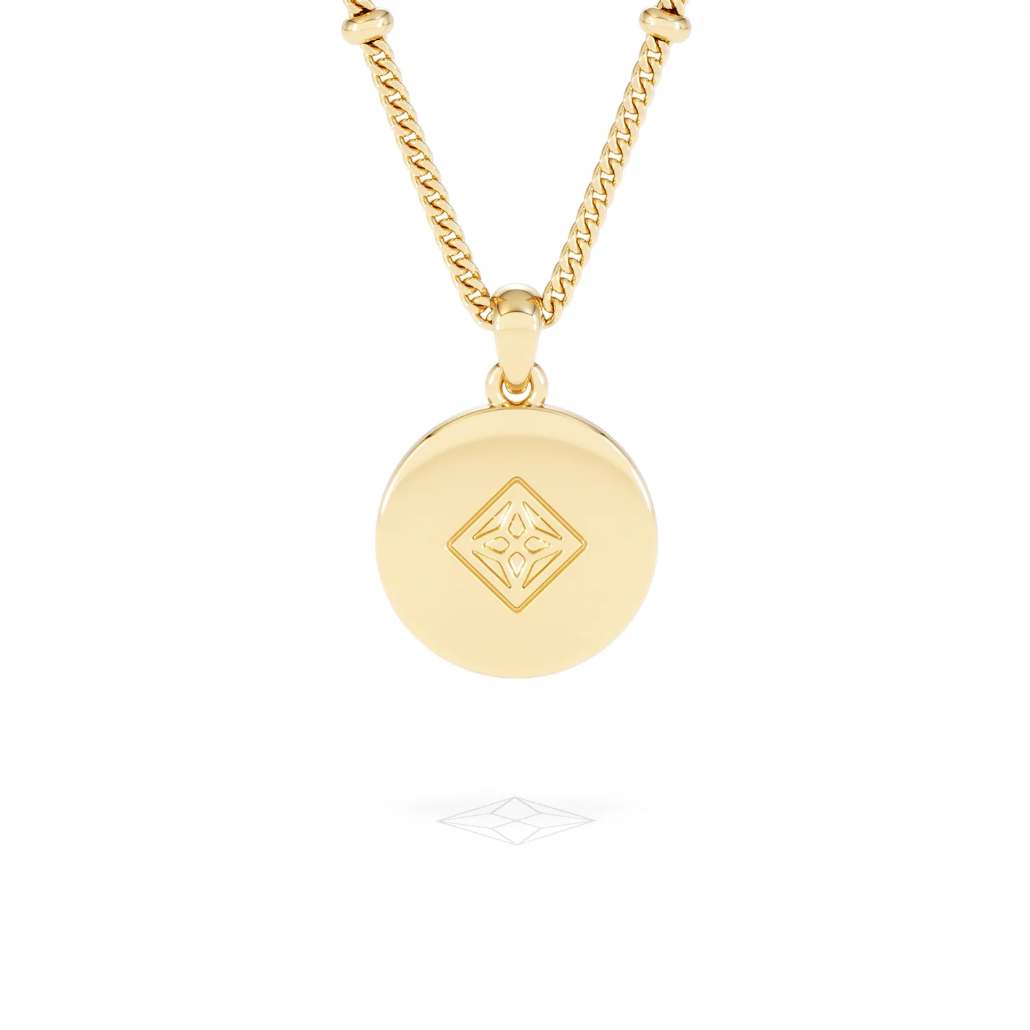Astrology Aquarius 0.07ct Lab Grown Diamond Medallion Pendant Necklace in 18K Gold Vermeil - Image 49