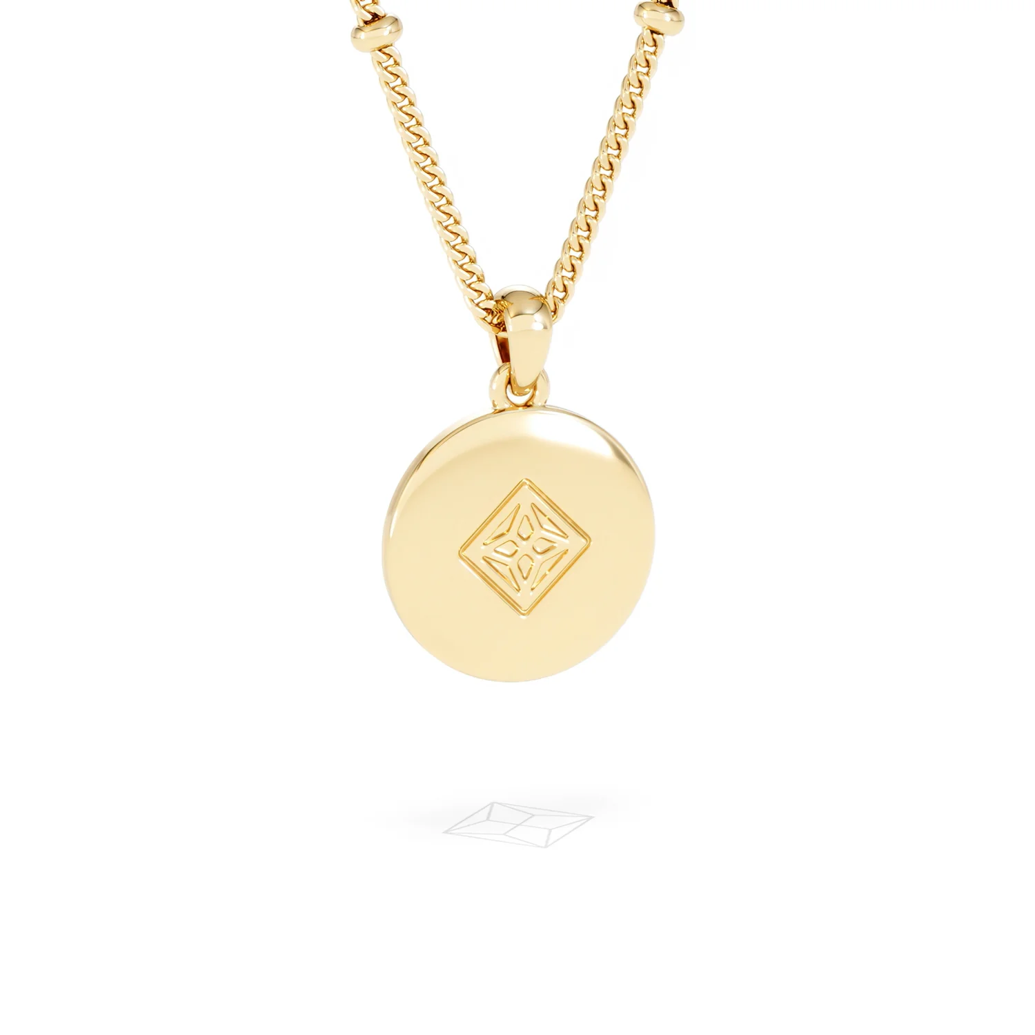 Astrology Aquarius 0.07ct Lab Grown Diamond Medallion Pendant Necklace in 18K Gold Vermeil - Image 53
