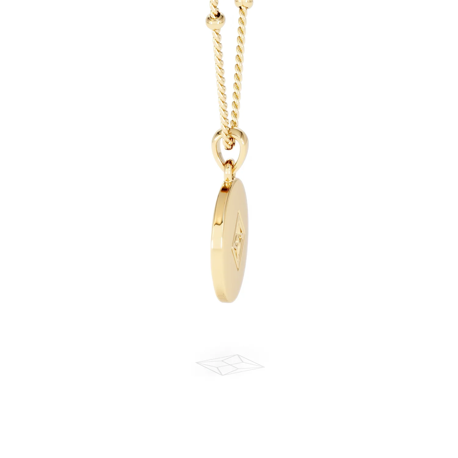 Astrology Aquarius 0.07ct Lab Grown Diamond Medallion Pendant Necklace in 18K Gold Vermeil - Image 66